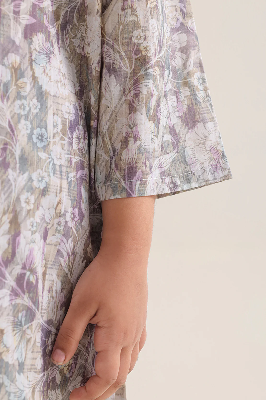 Printed Self Strip Lawn Stitched 2 Piece (Shirt/Trouser) For Kids - Image 4