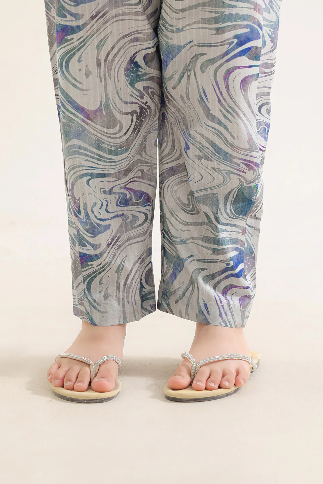 Printed Self Strip Lawn Stitched 2 Piece (Shirt/Trouser) For Kids - Image 6