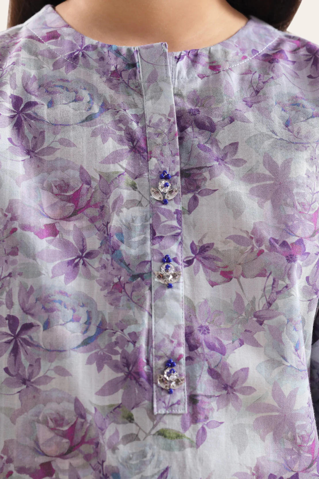 Printed Self Strip Lawn Stitched 2 Piece (Shirt/Trouser) For Kids - Image 3