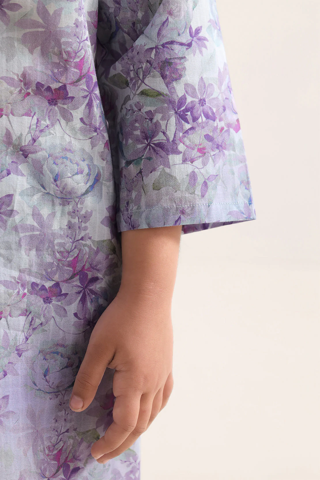 Printed Self Strip Lawn Stitched 2 Piece (Shirt/Trouser) For Kids - Image 4