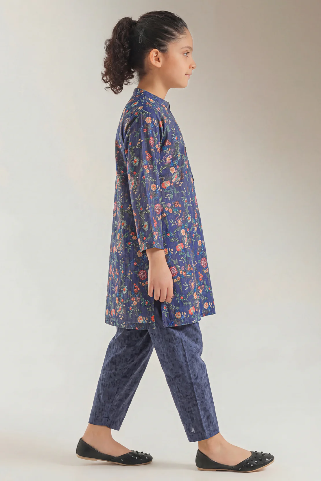 Printed Self Strip Lawn Stitched 2 Piece (Shirt/Trouser) For Kids - Image 6