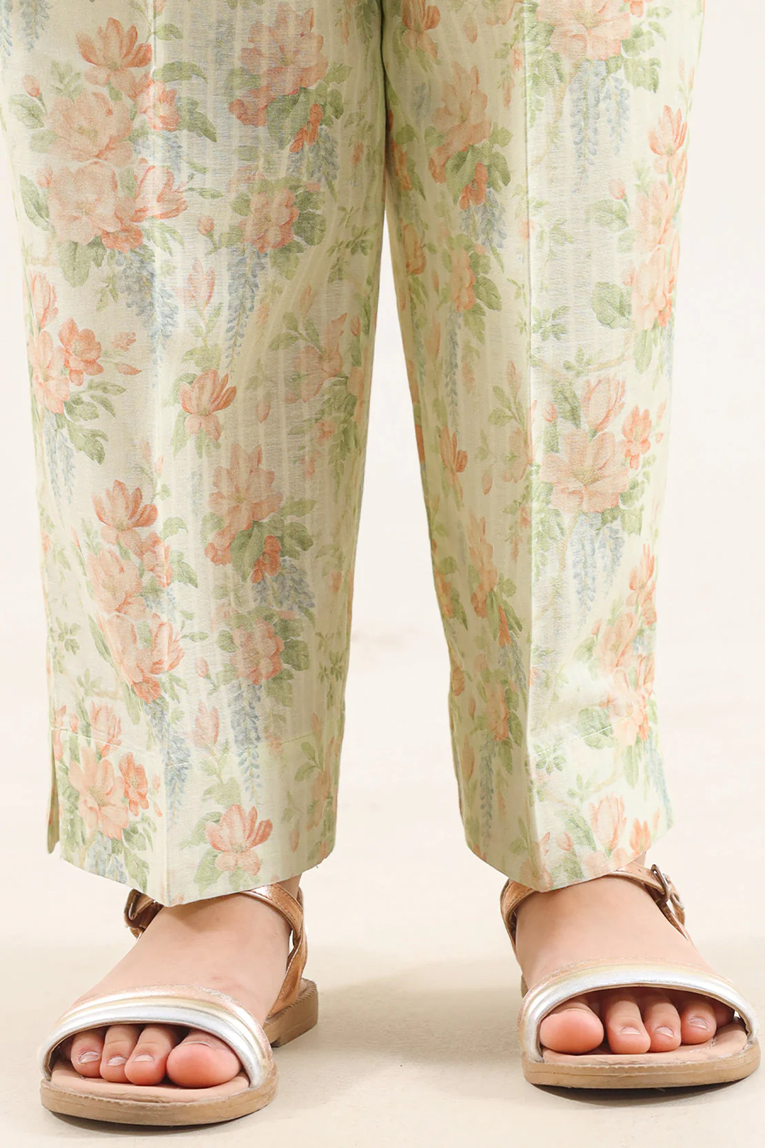 Printed Self Strip Lawn Stitched 2 Piece (Shirt/Trouser) For Kids - Image 5