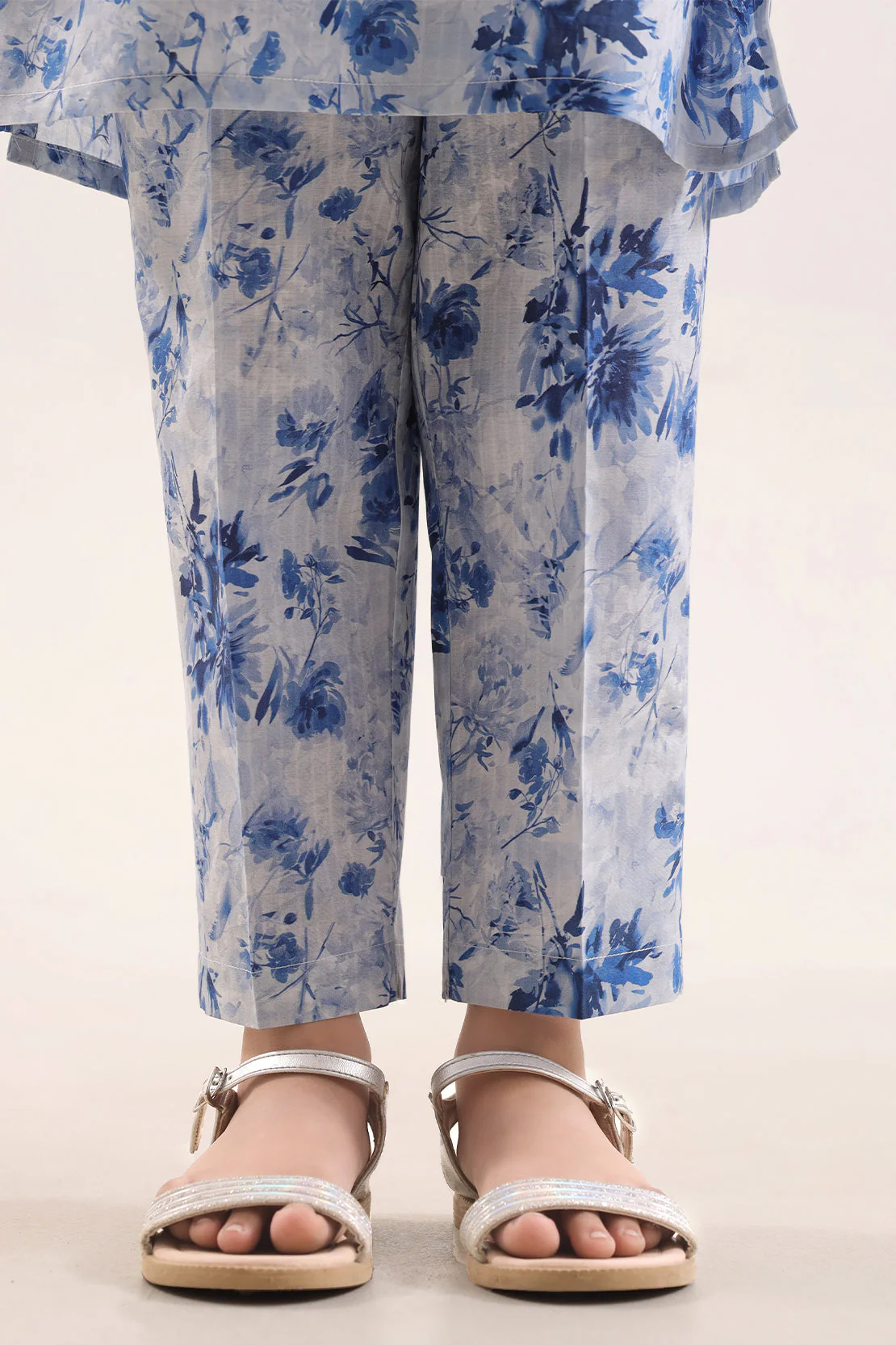 Printed Self Strip Lawn Stitched 2 Piece (Shirt/Trouser) For Kids - Image 7