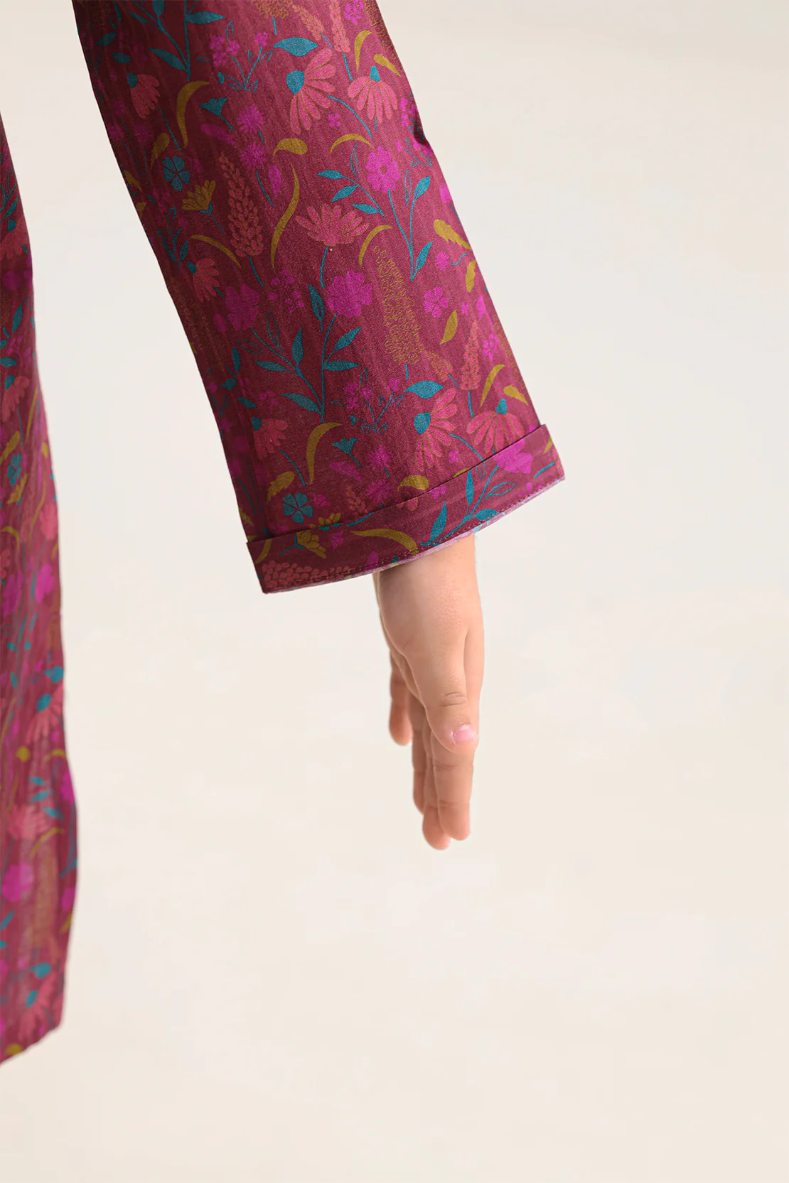Printed Self Strip Lawn Stitched 2 Piece (Shirt/Trouser) For Kids - Image 4