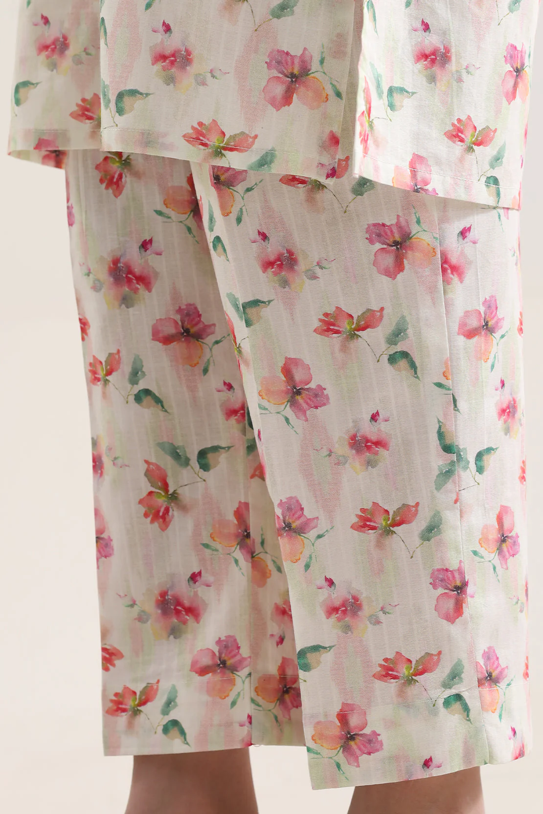 Printed Self Strip Lawn Stitched 2 Piece (Shirt/Trouser) For Kids - Image 6