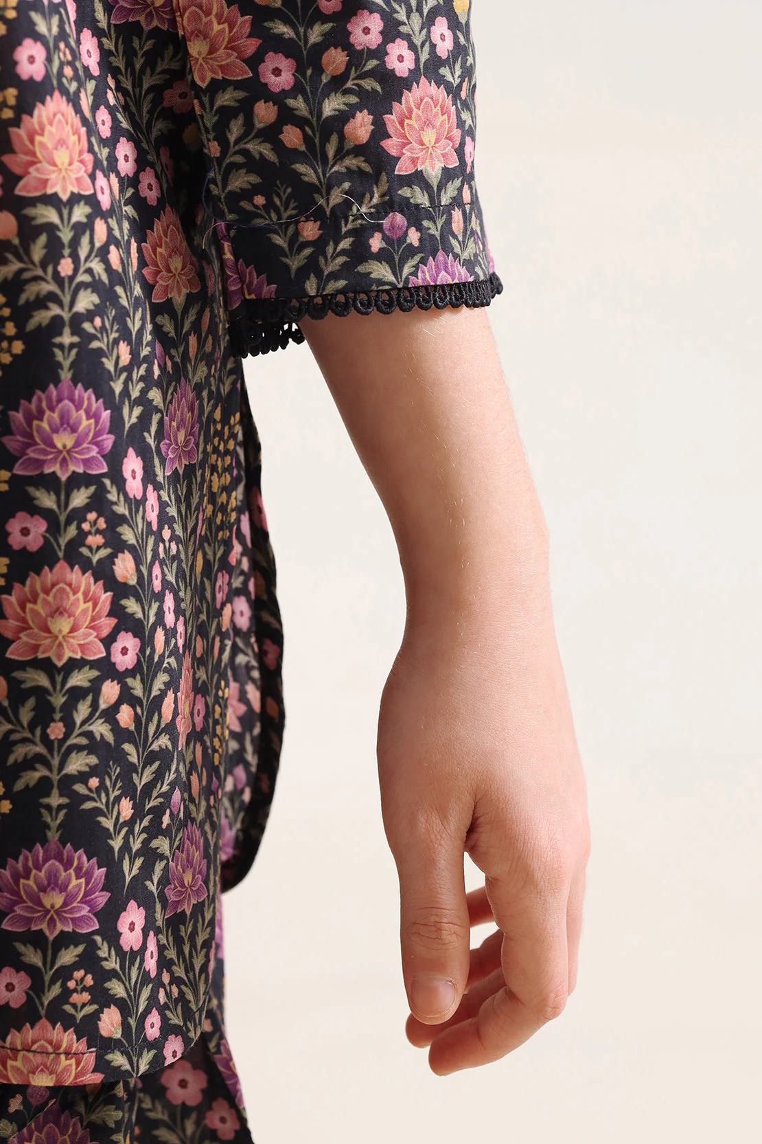 Printed Self Strip Lawn Stitched 2 Piece (Shirt/Trouser) For Kids - Image 5