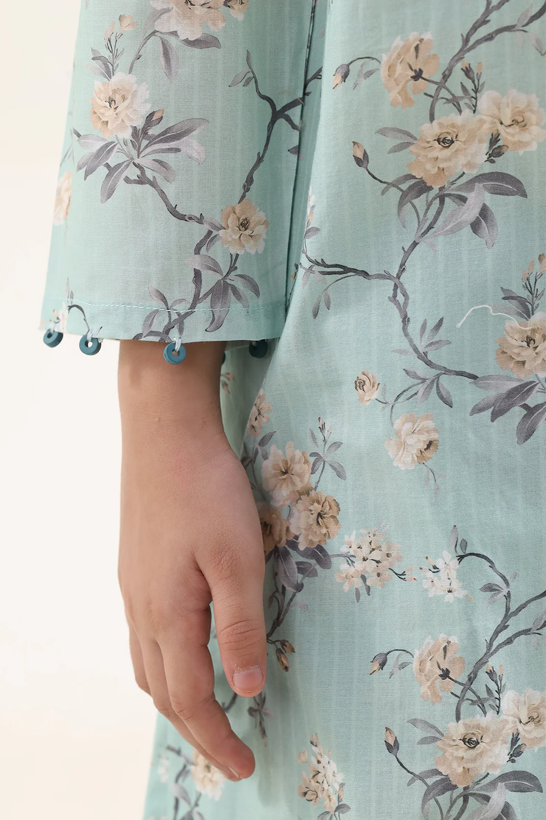 Printed Self Strip Lawn Stitched 2 Piece (Shirt/Trouser) For Kids - Image 7