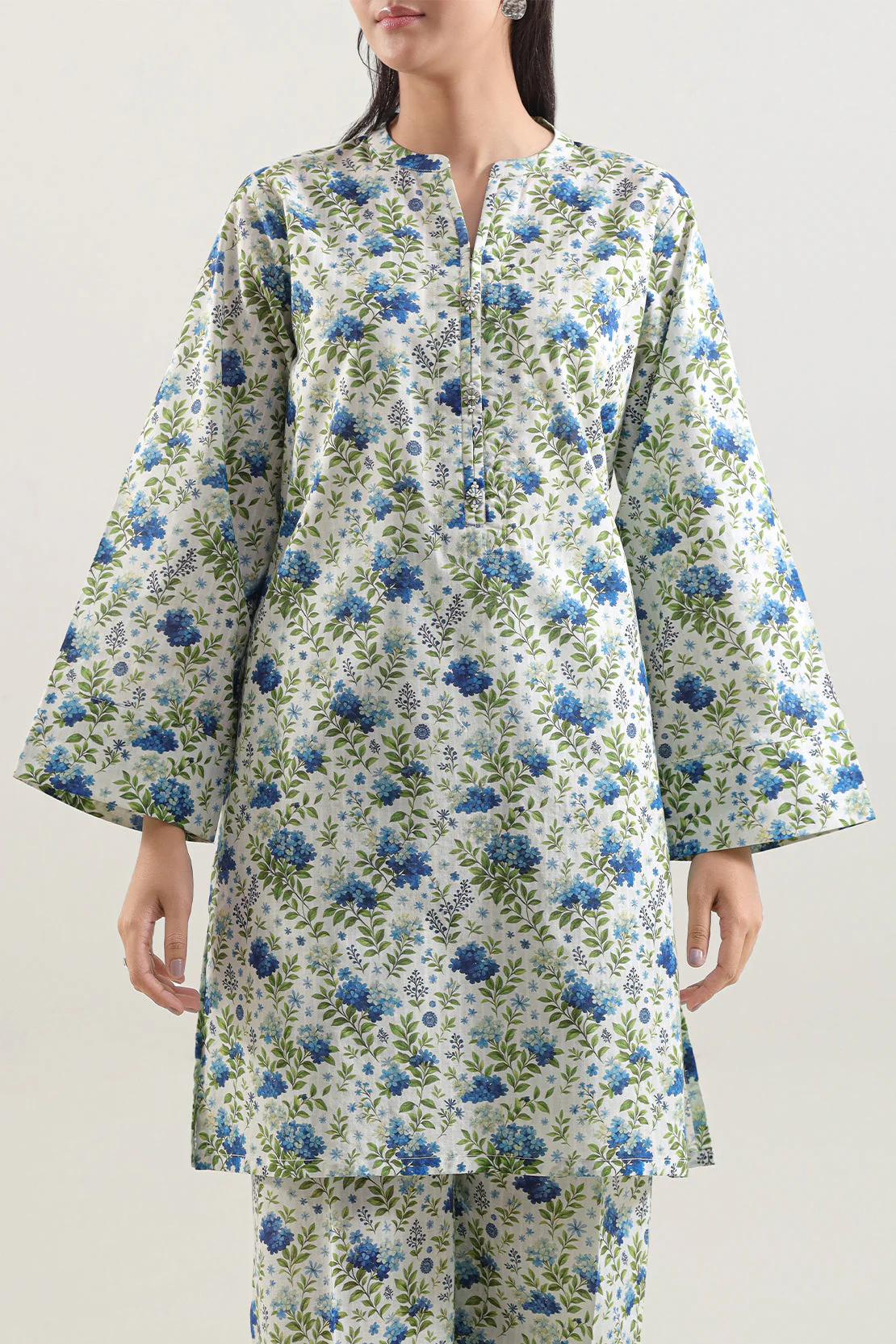 Printed Self Strip Lawn Stitched 2 Piece (Shirt/Trouser) - Image 3