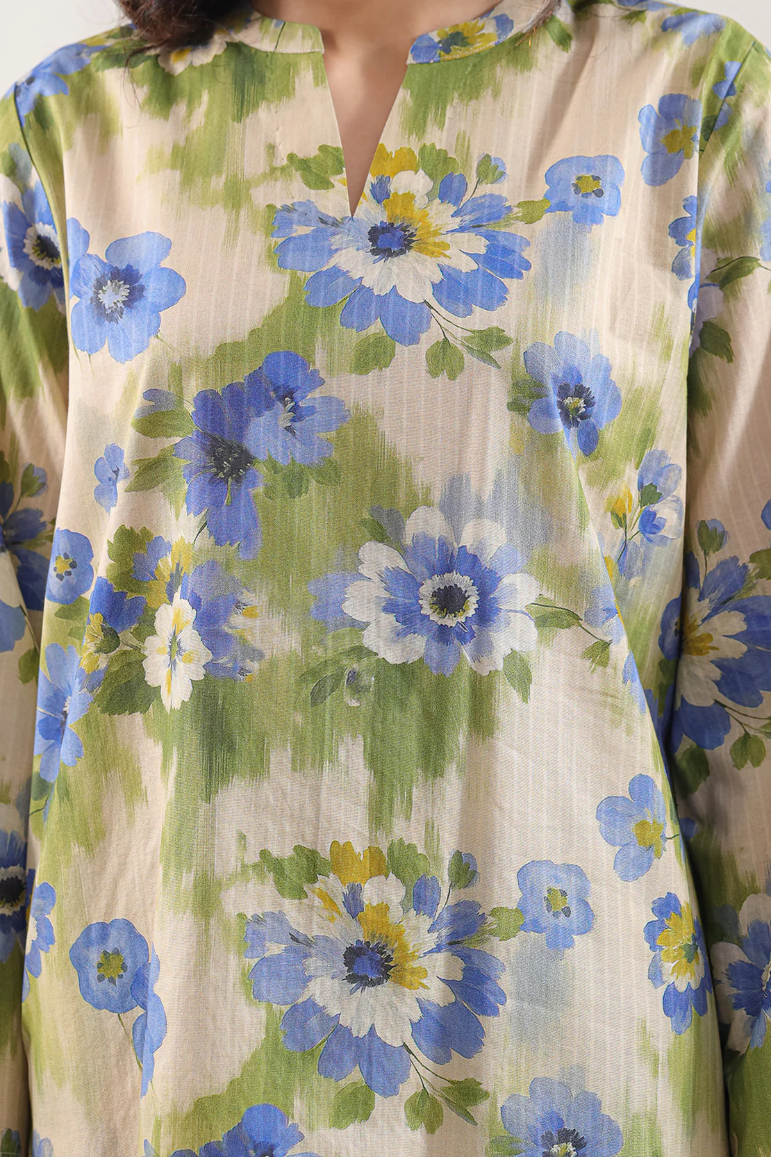 Printed Self Strip Lawn Stitched 2 Piece (Shirt/Trouser) - Image 3