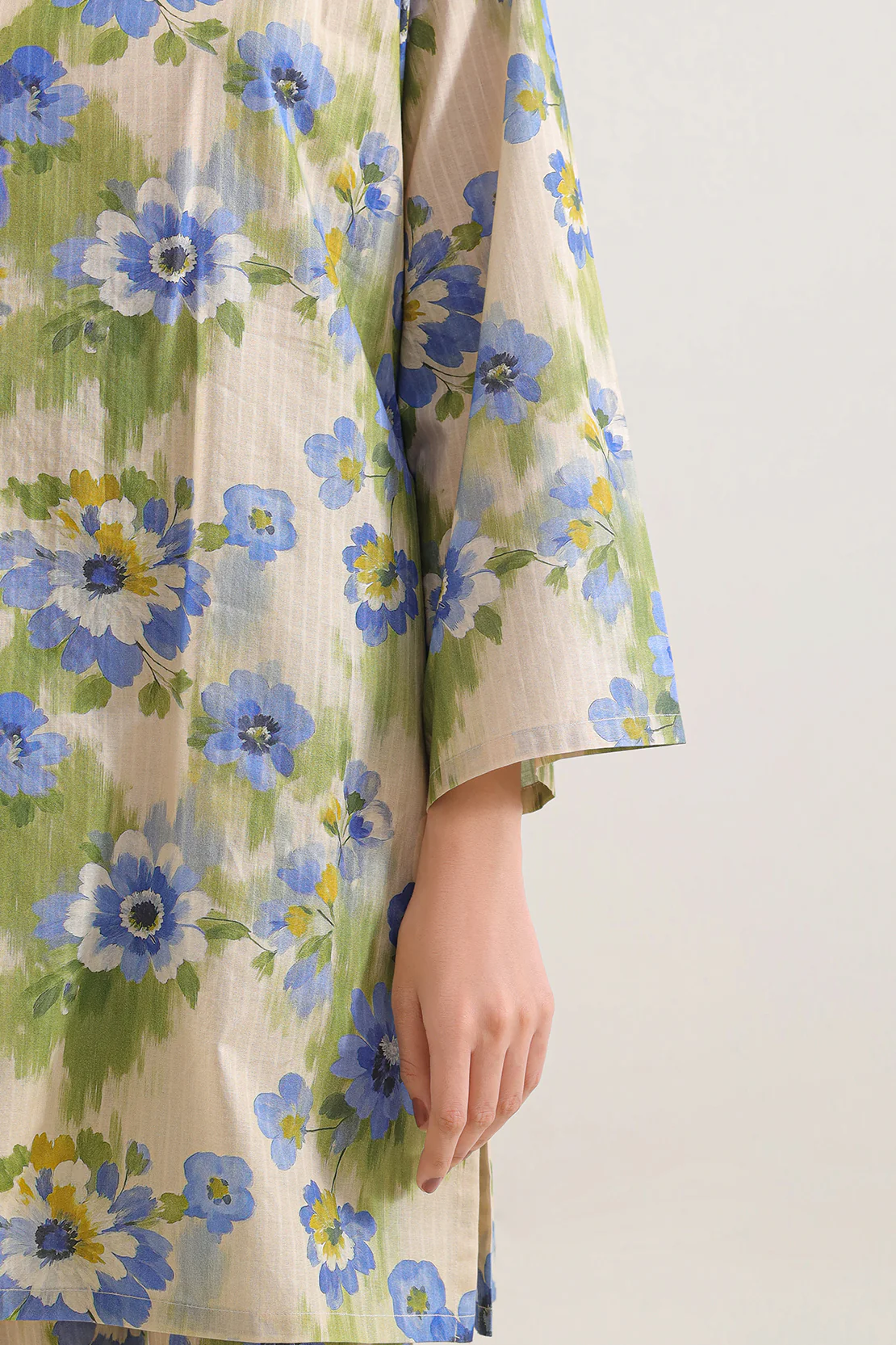 Printed Self Strip Lawn Stitched 2 Piece (Shirt/Trouser) - Image 4