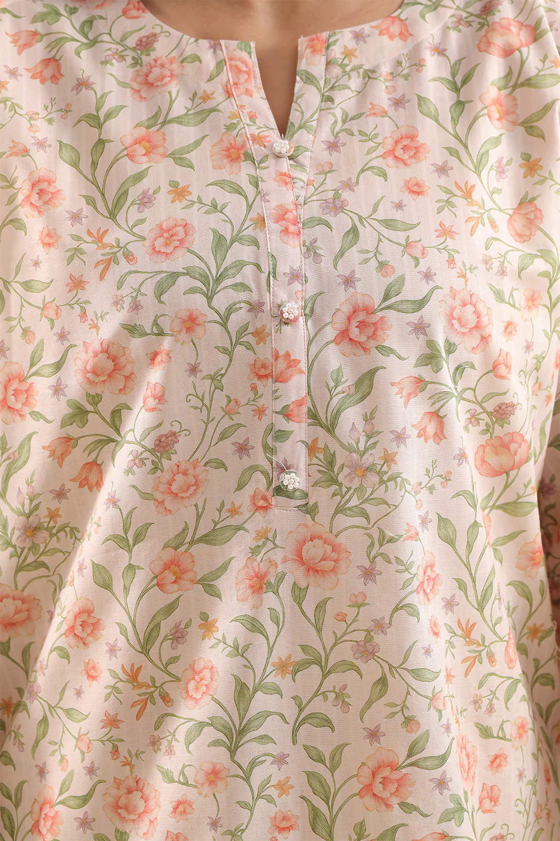 Printed Self Strip Lawn Stitched 2 Piece (Shirt/Trouser) - Image 4