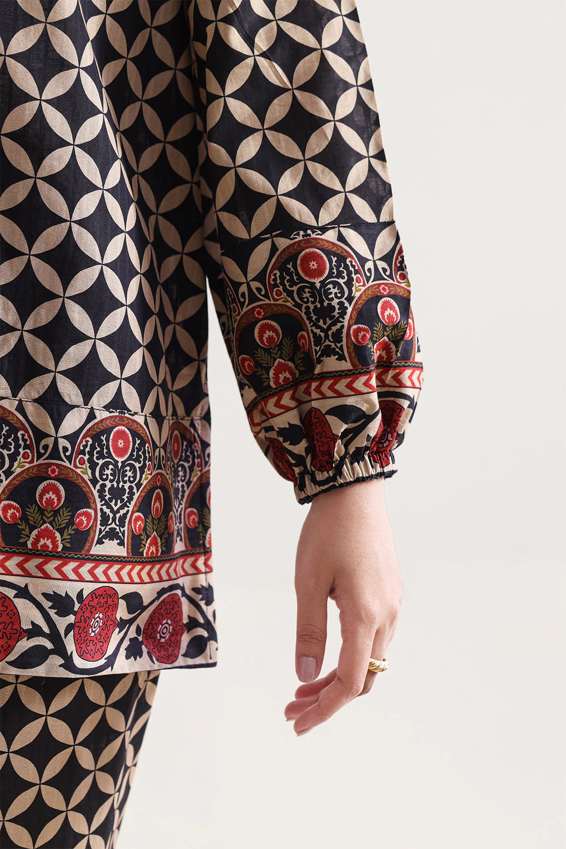 Printed Self Strip Lawn Stitched 2 Piece (Shirt/Trouser) - Image 5