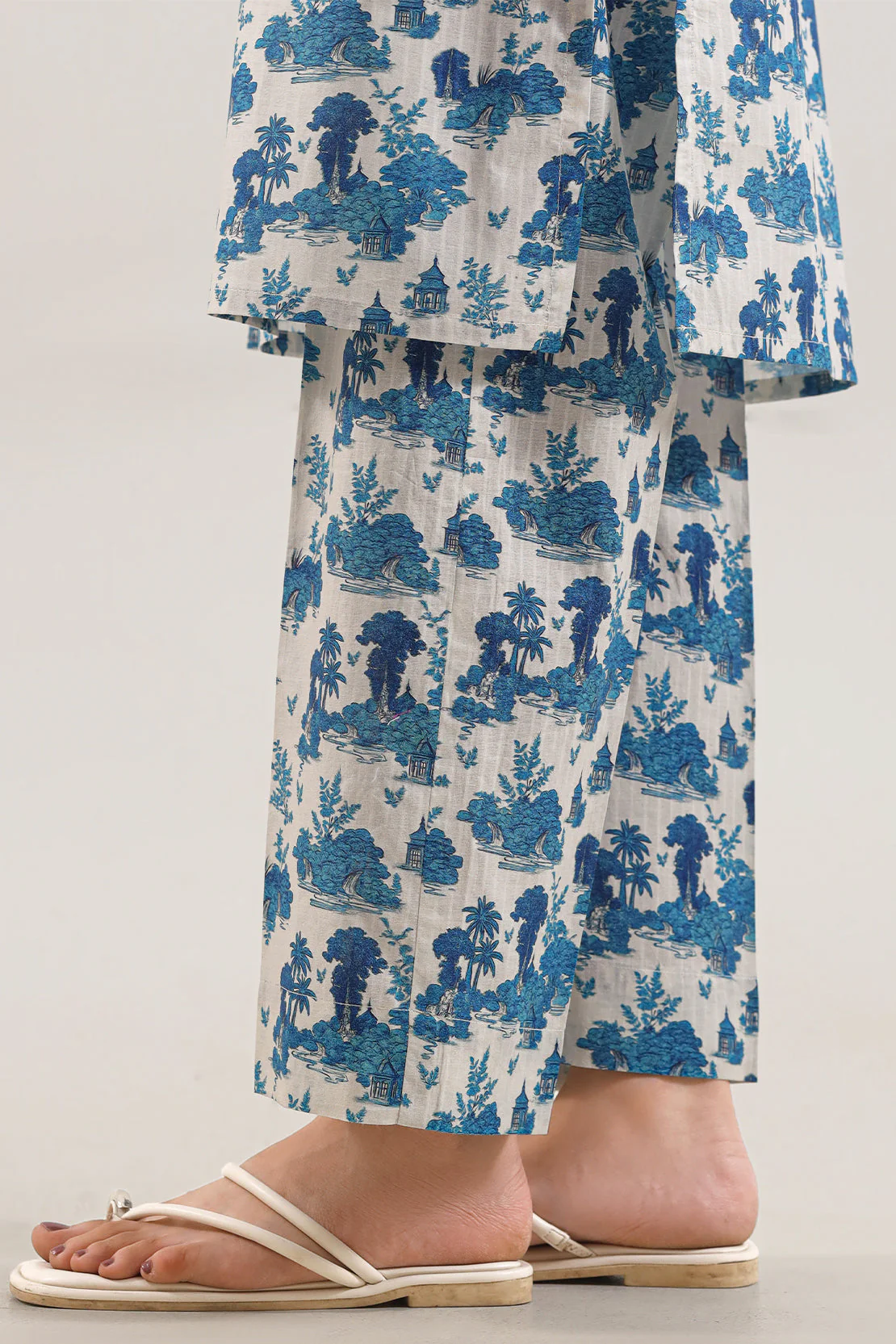 Printed Self Strip Lawn Stitched 2 Piece (Shirt/Trouser) - Image 6