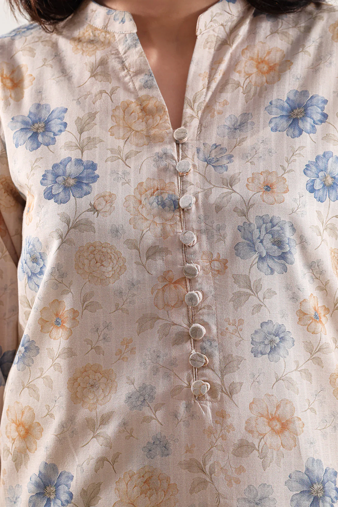 Printed Self Strip Lawn Stitched 2 Piece (Shirt/Trouser) - Image 4