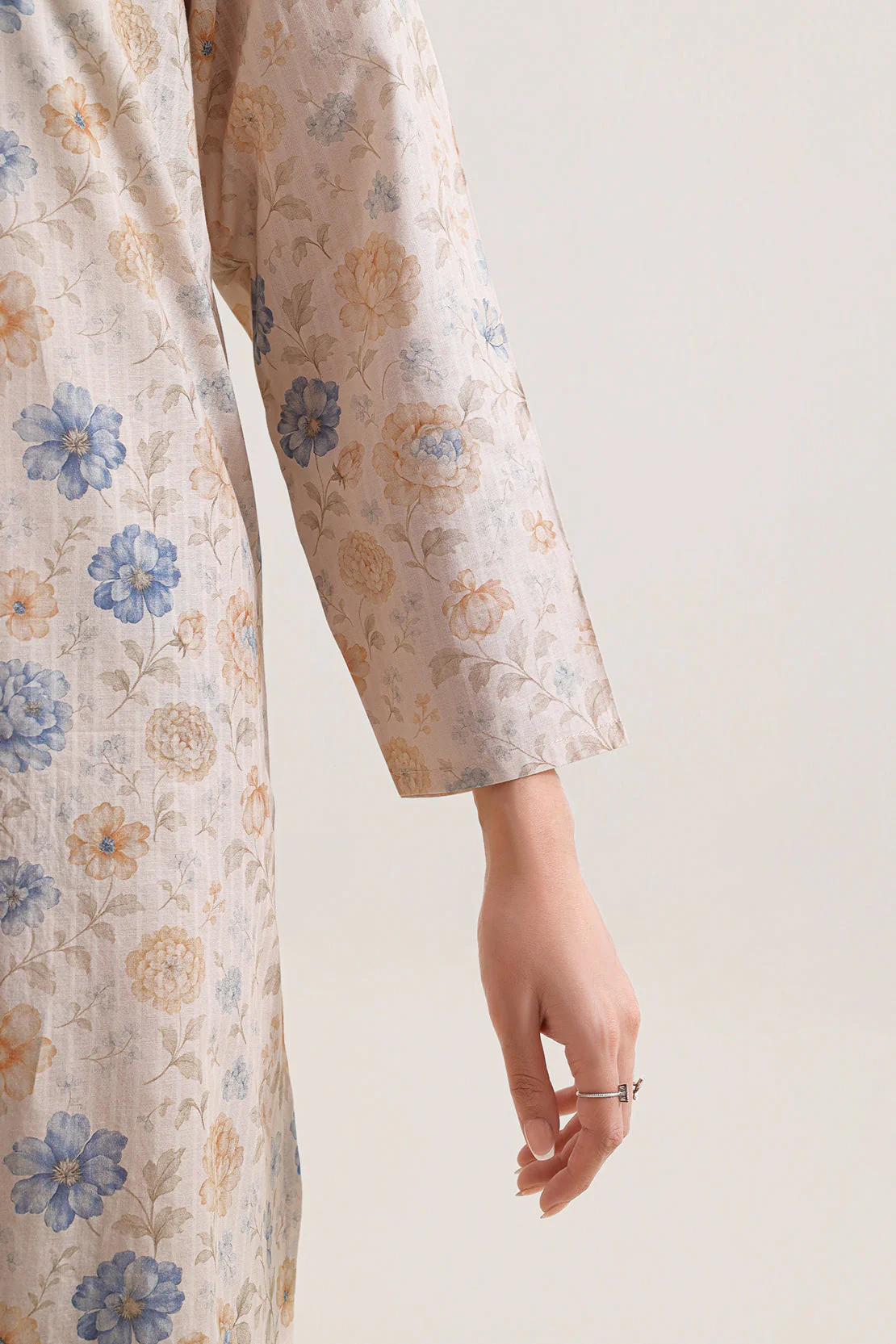 Printed Self Strip Lawn Stitched 2 Piece (Shirt/Trouser) - Image 5