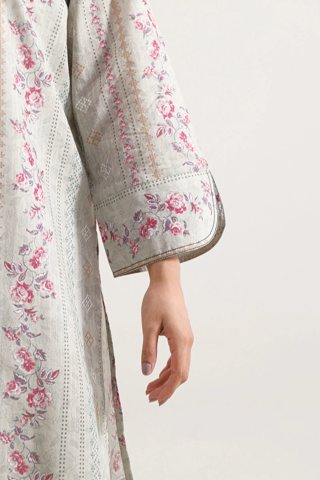 Printed Self Strip Lawn Stitched 2 Piece (Shirt/Trouser) - Image 4