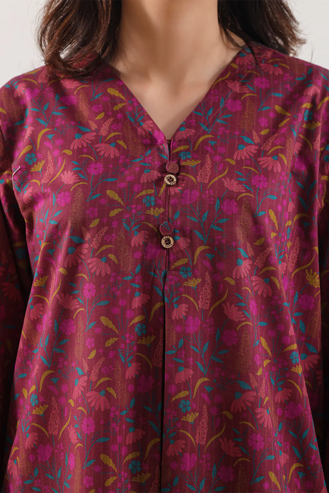 Printed Self Strip Lawn Stitched 2 Piece (Shirt/Trouser) - Image 5