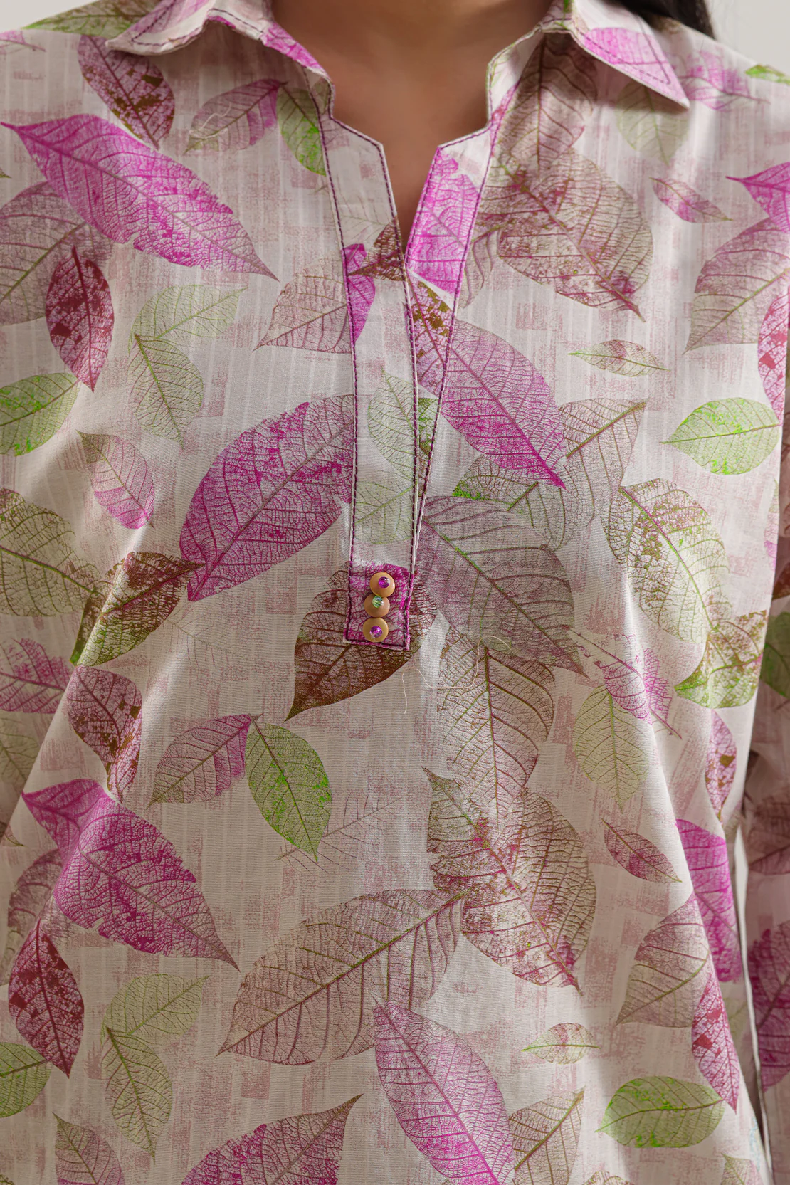 Printed Self Strip Lawn Stitched 2 Piece (Shirt/Trouser) - Image 3