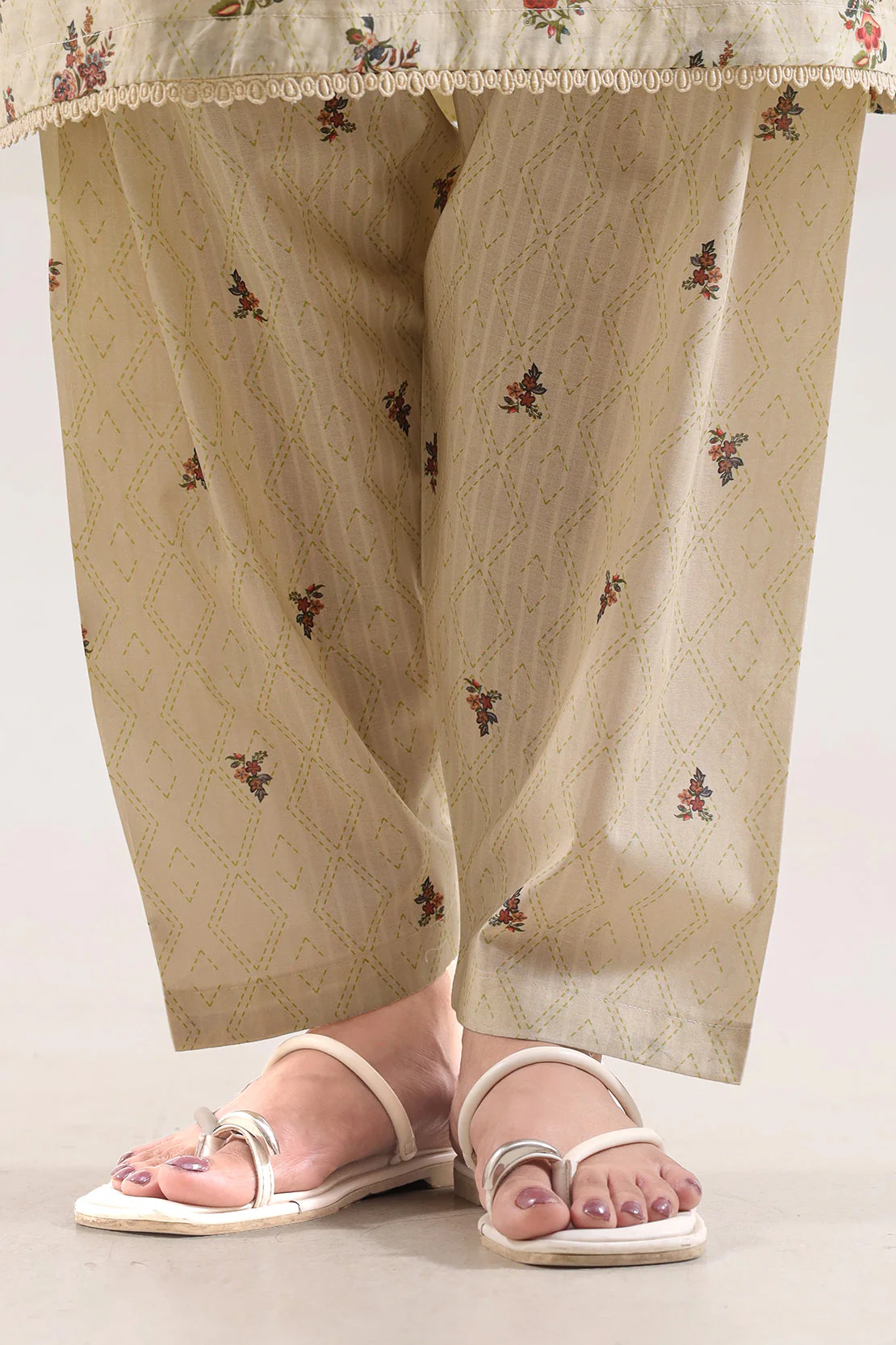 Printed Self Strip Lawn Stitched 2 Piece (Shirt/Trouser) - Image 5