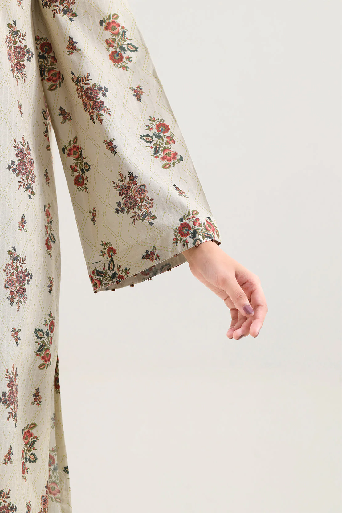 Printed Self Strip Lawn Stitched 2 Piece (Shirt/Trouser) - Image 4