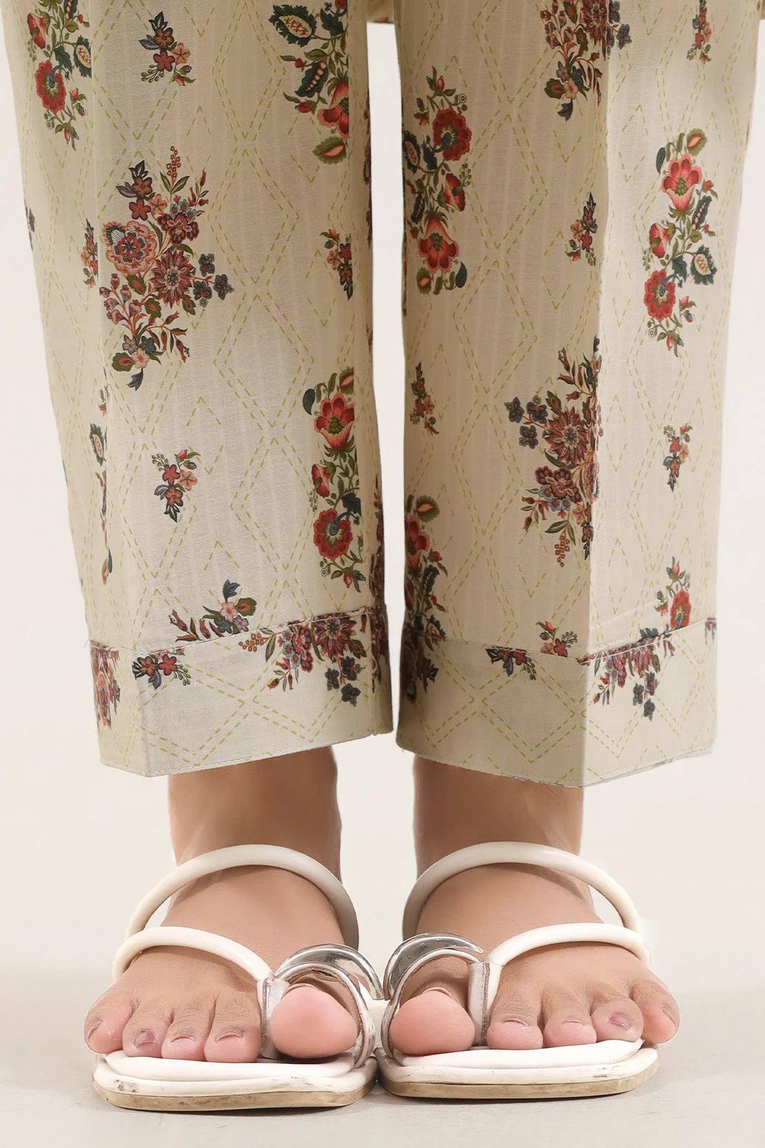 Printed Self Strip Lawn Stitched 2 Piece (Shirt/Trouser) - Image 5