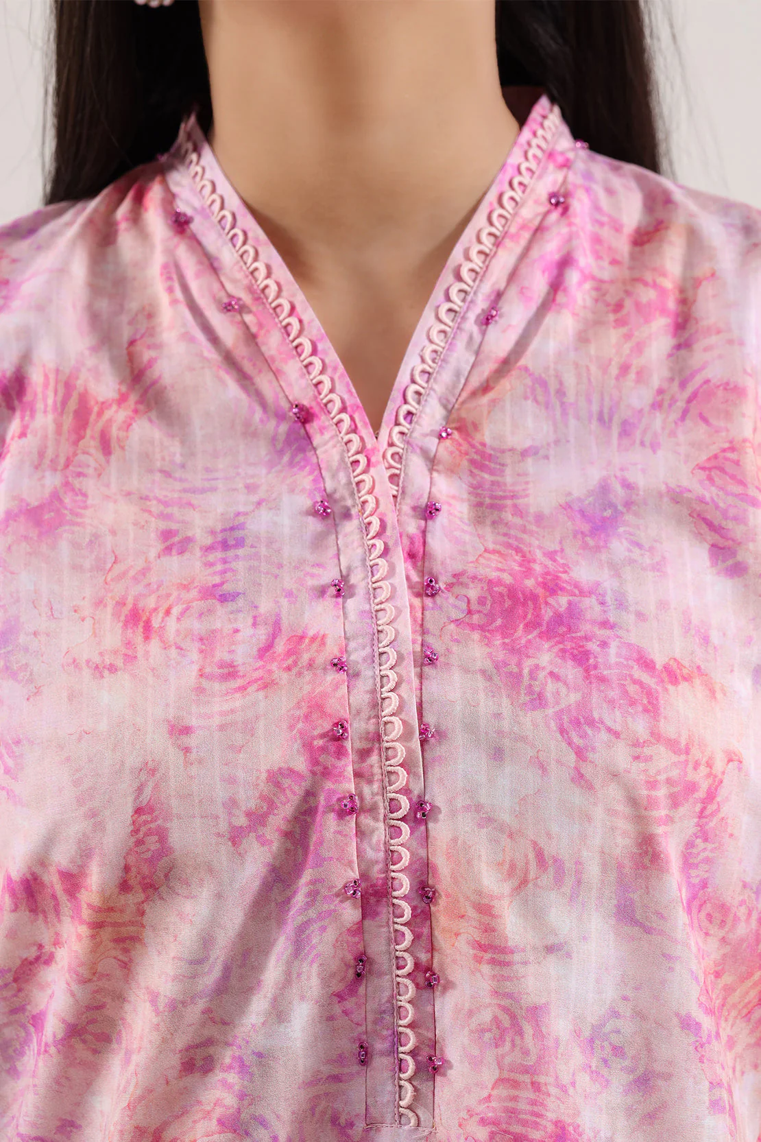 Printed Self Strip Lawn Stitched 2 Piece (Shirt/Trouser) - Image 3