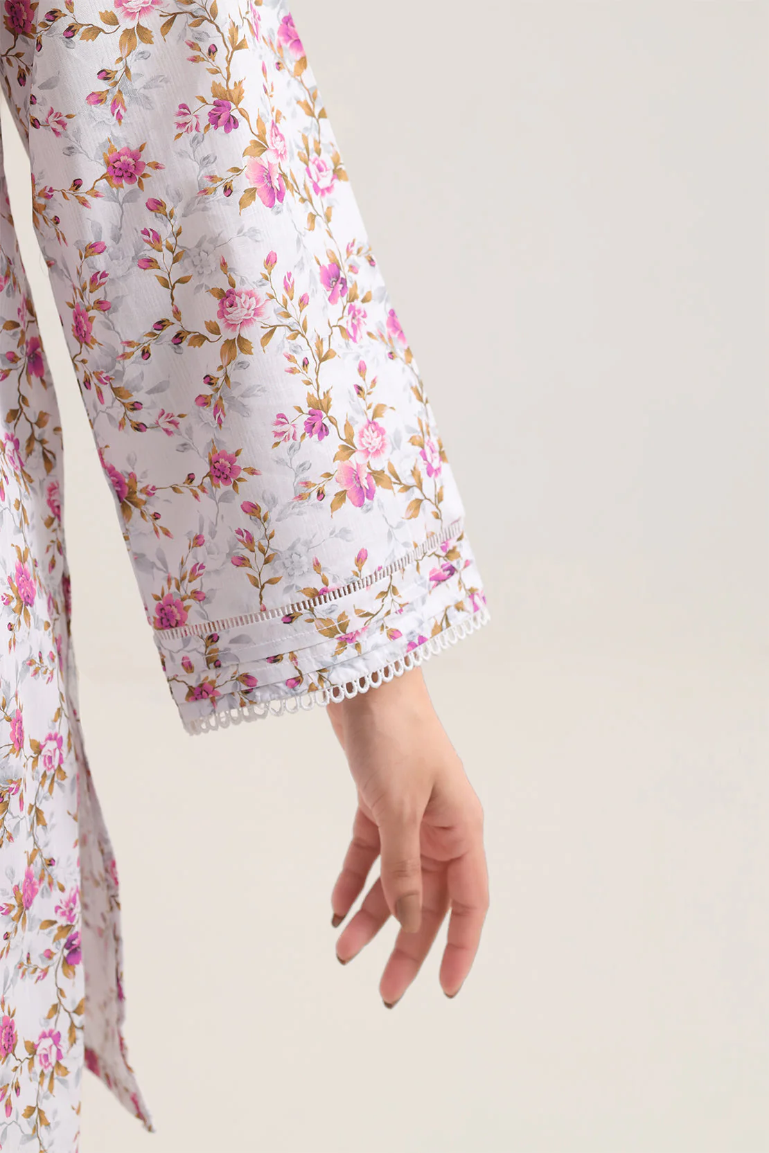 Printed Self Strip Lawn Stitched 2 Piece (Shirt/Trouser) - Image 4