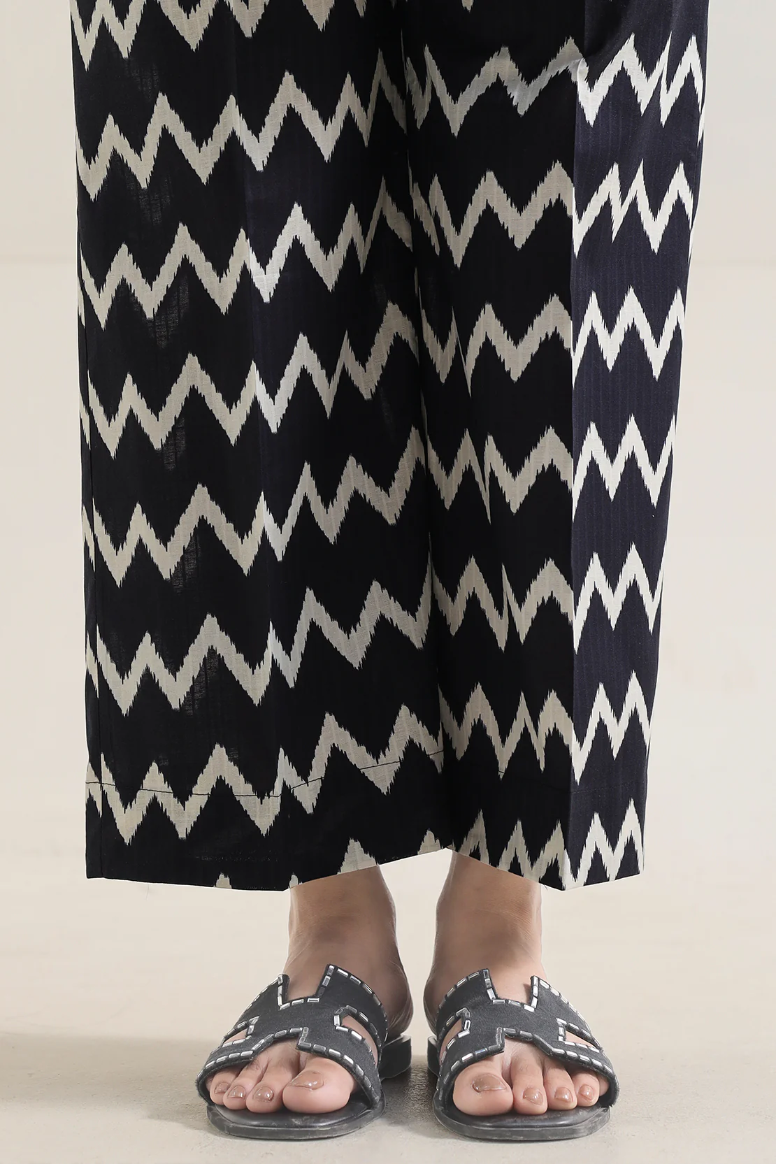 Printed Self Strip Lawn Stitched 2 Piece (Shirt/Trouser) - Image 5