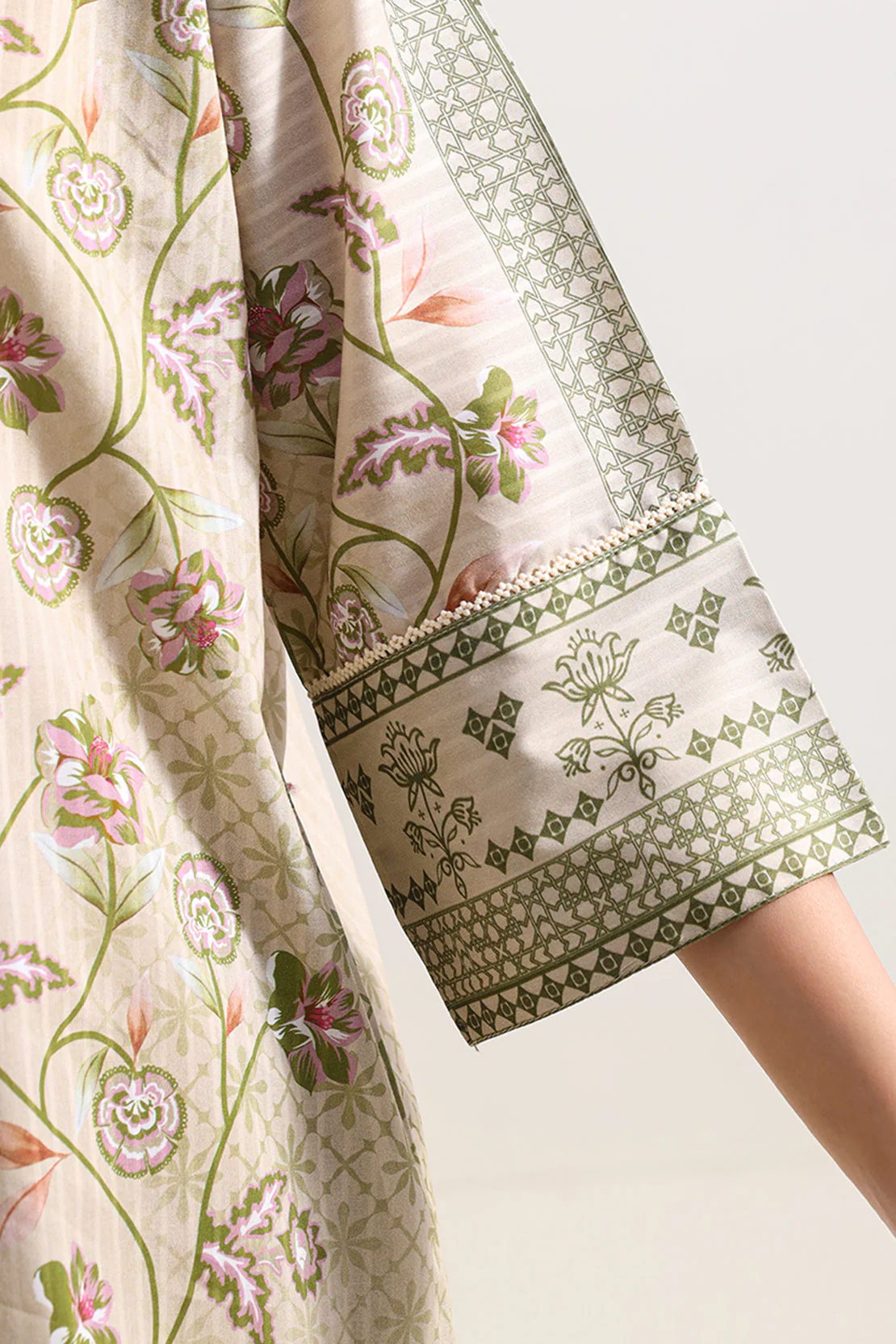 Printed Self Strip Lawn Stitched 2 Piece (Shirt/Trouser) - Image 4