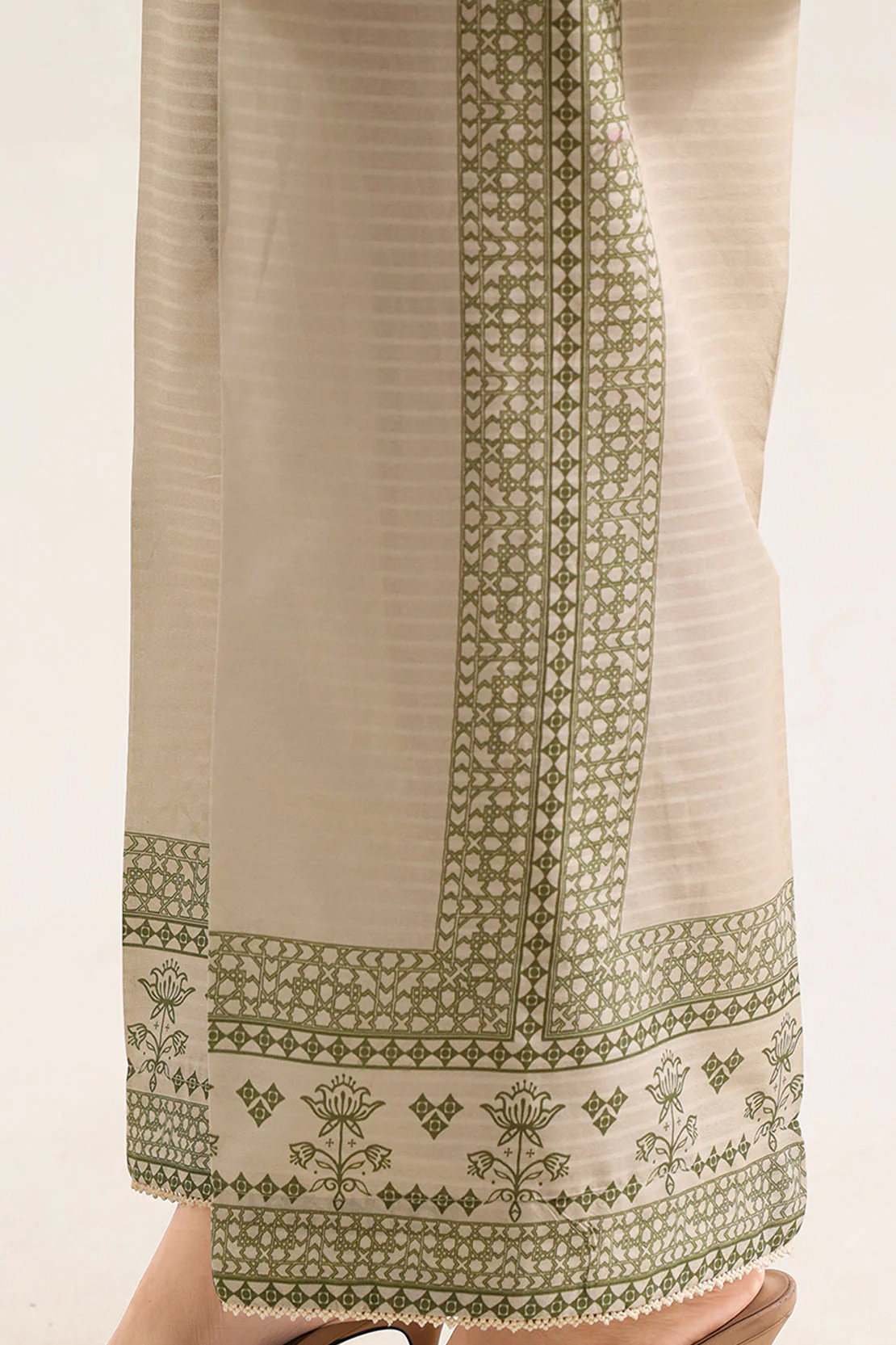 Printed Self Strip Lawn Stitched 2 Piece (Shirt/Trouser) - Image 5