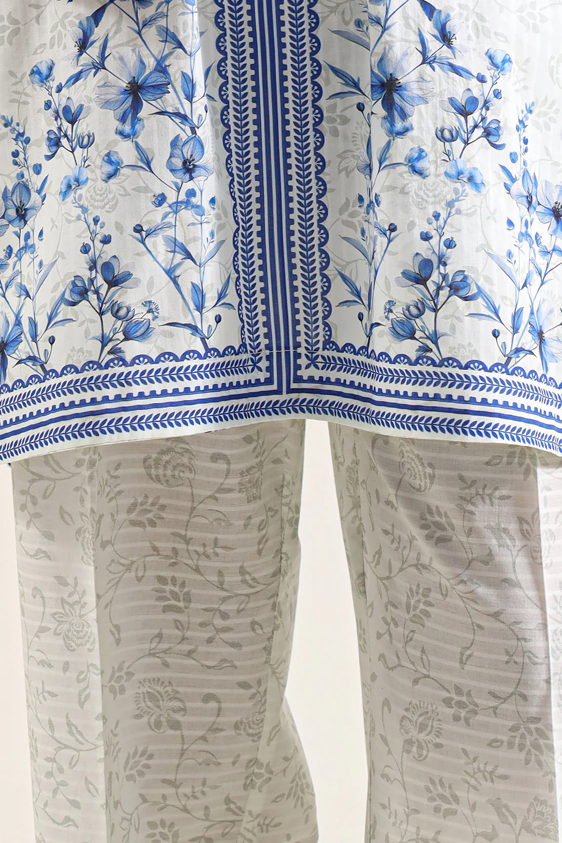 Printed Self Strip Lawn Stitched 2 Piece (Shirt/Trouser) - Image 8