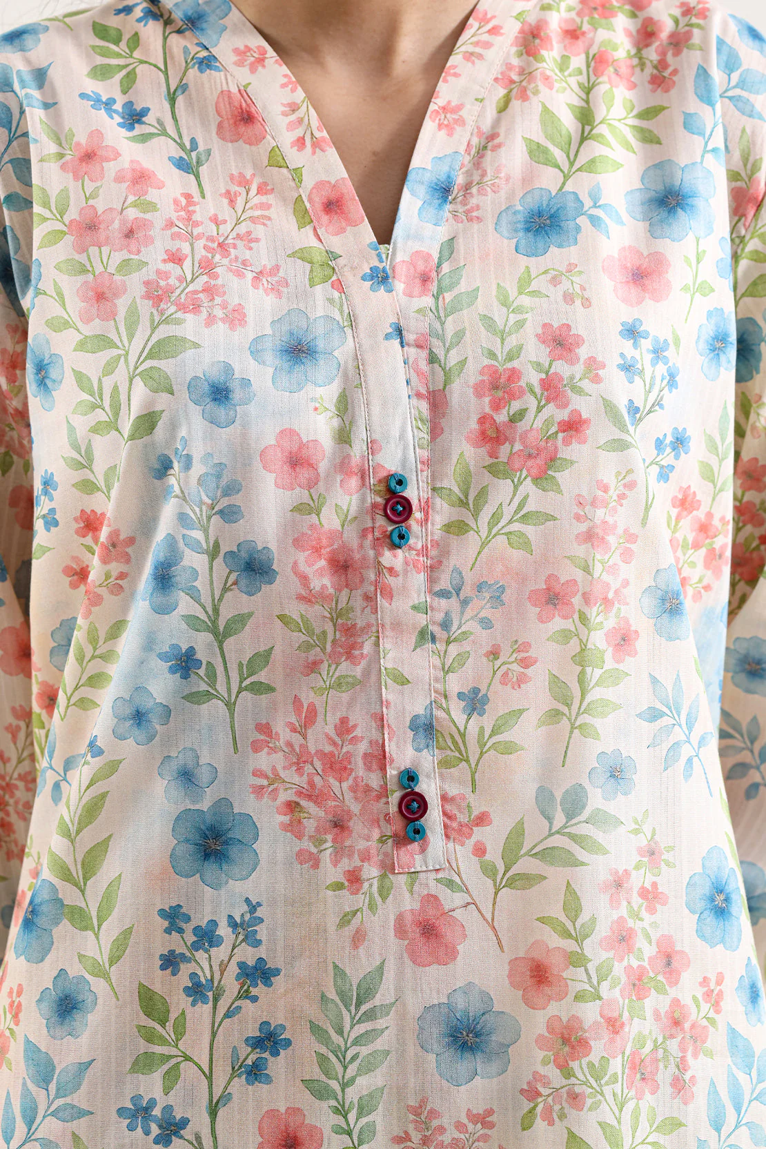 Printed Self Strip Lawn Stitched 2 Piece (Shirt/Trouser) - Image 5