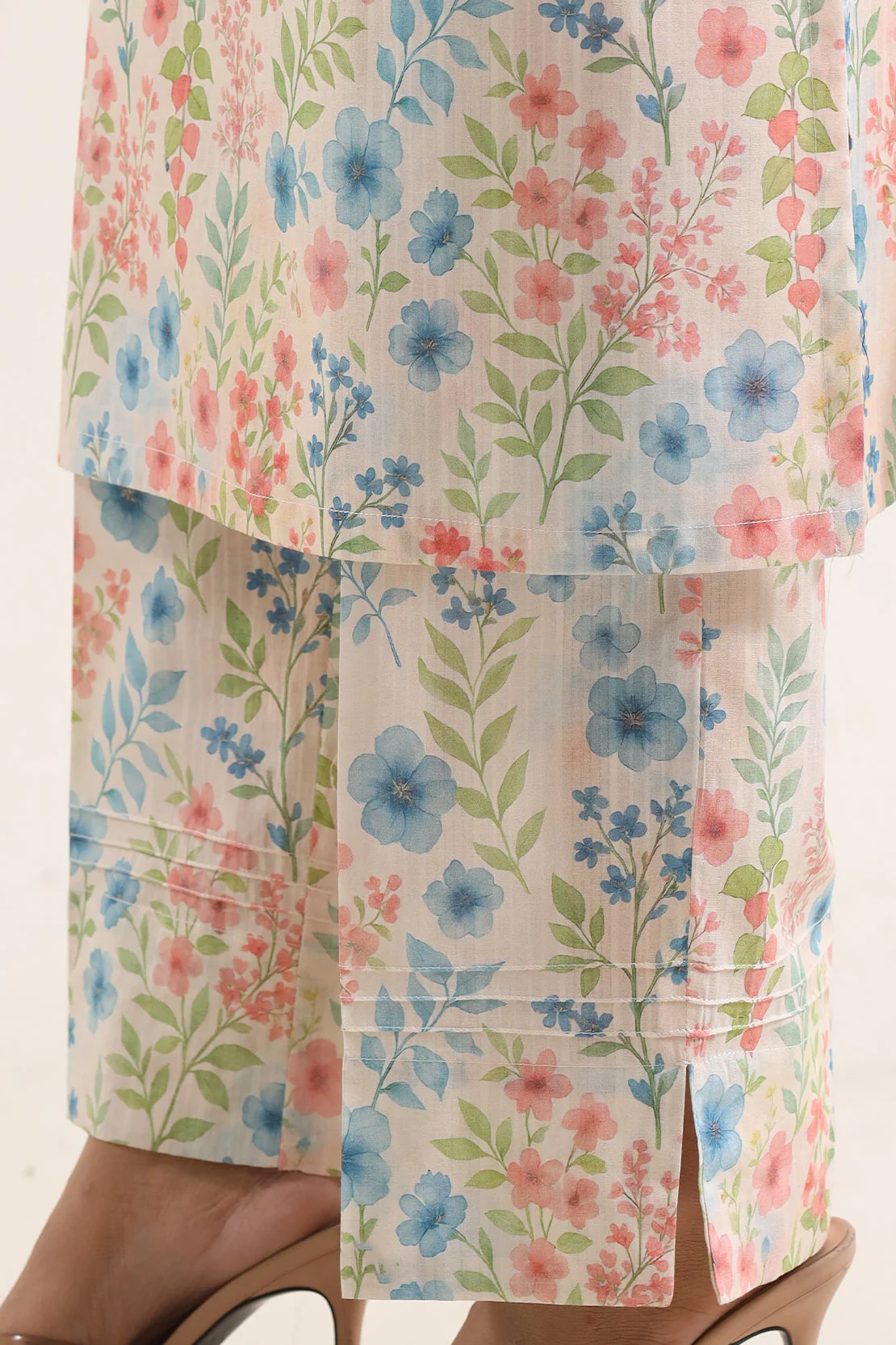 Printed Self Strip Lawn Stitched 2 Piece (Shirt/Trouser) - Image 7