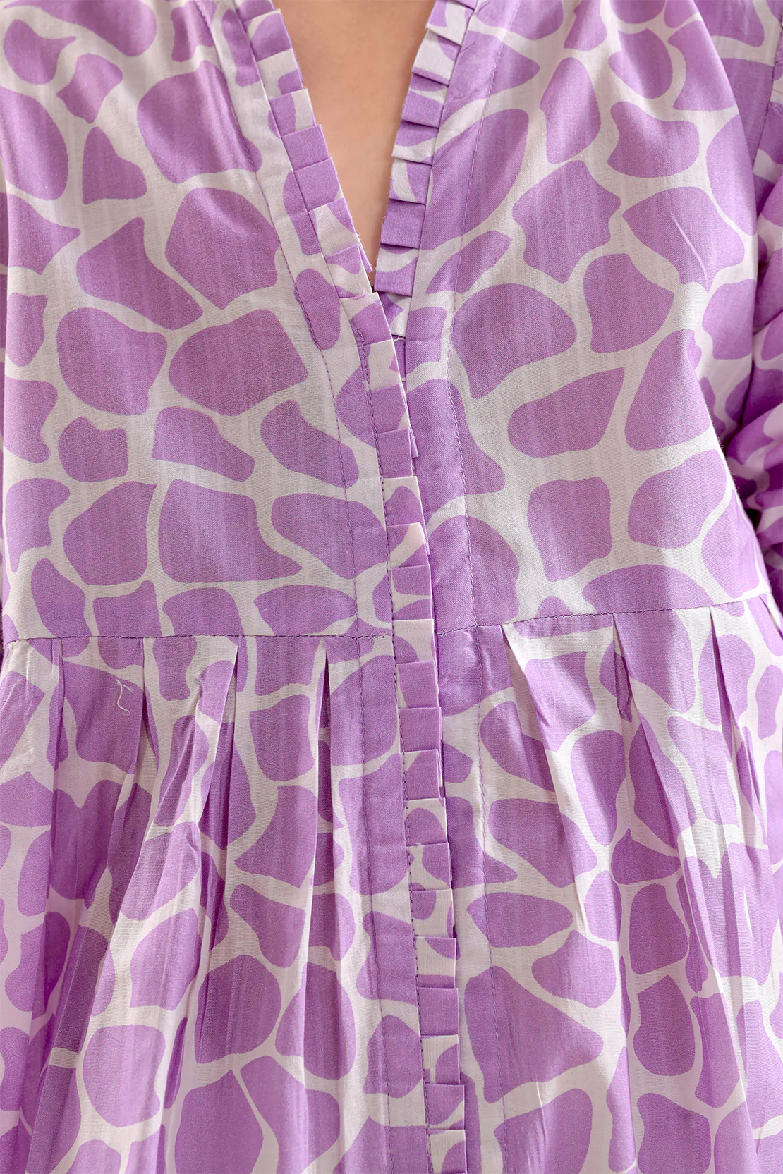 Printed Self Strip Lawn Stitched Shirt For Kids - Image 3
