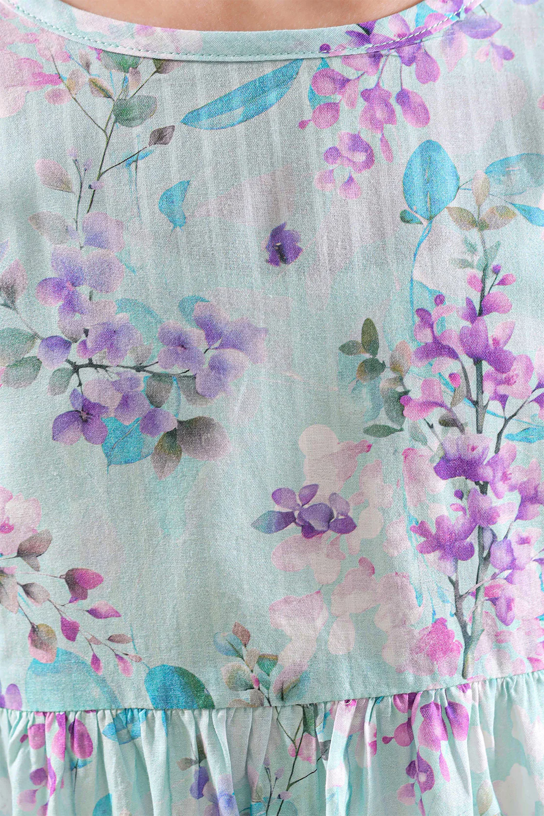 Printed Self Strip Lawn Stitched Shirt For Kids - Image 4