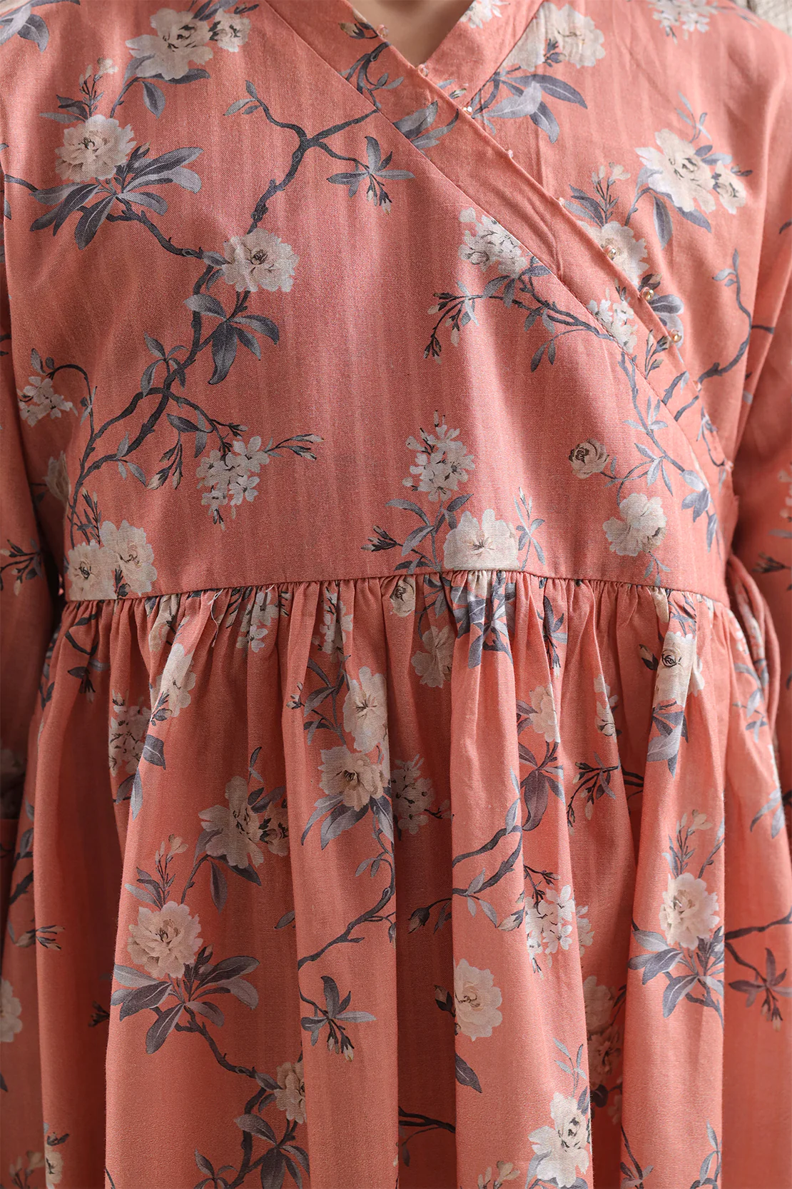 Printed Self Strip Lawn Stitched Shirt For Kids - Image 3