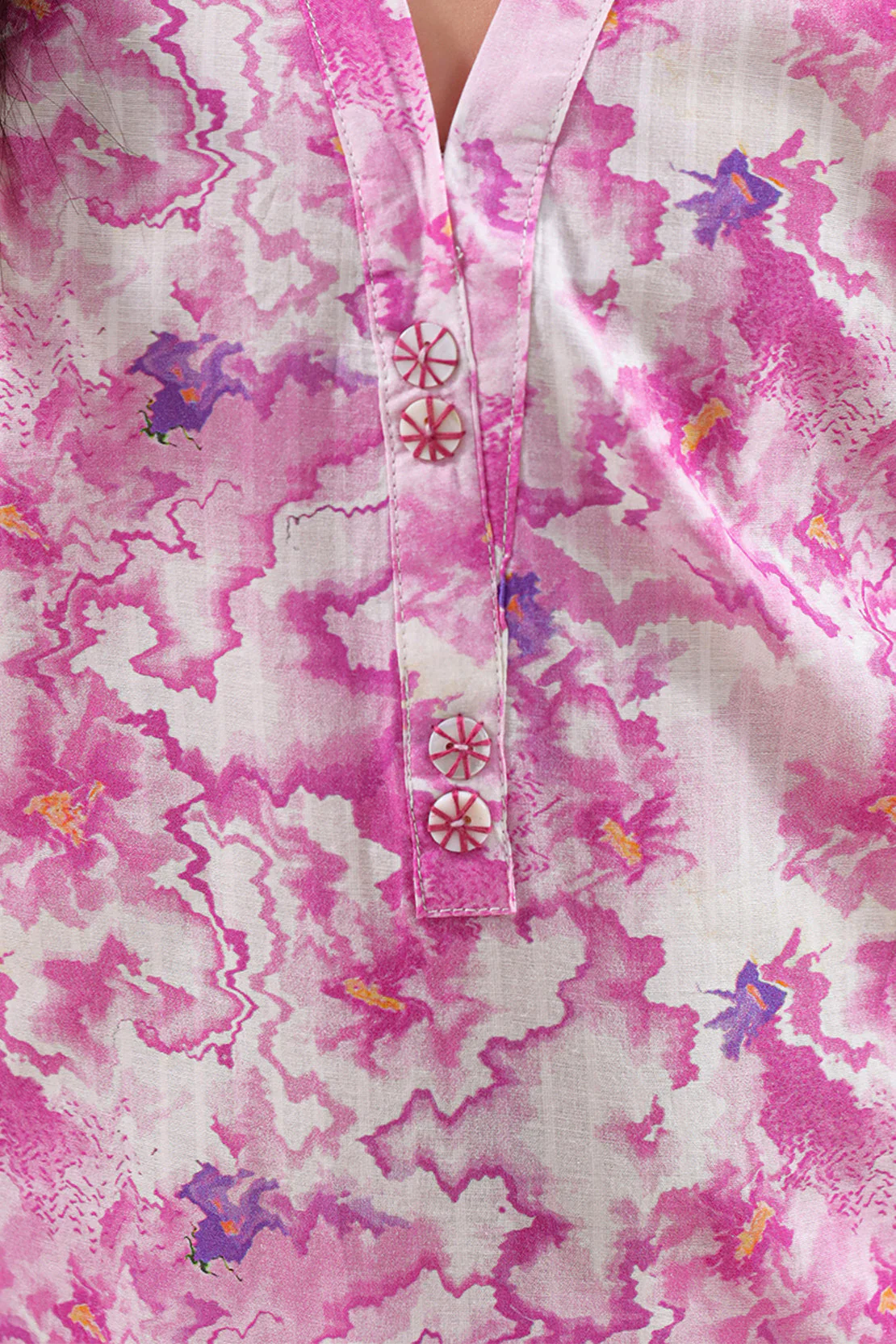 Printed Self Strip Lawn Stitched Shirt For Kids - Image 5