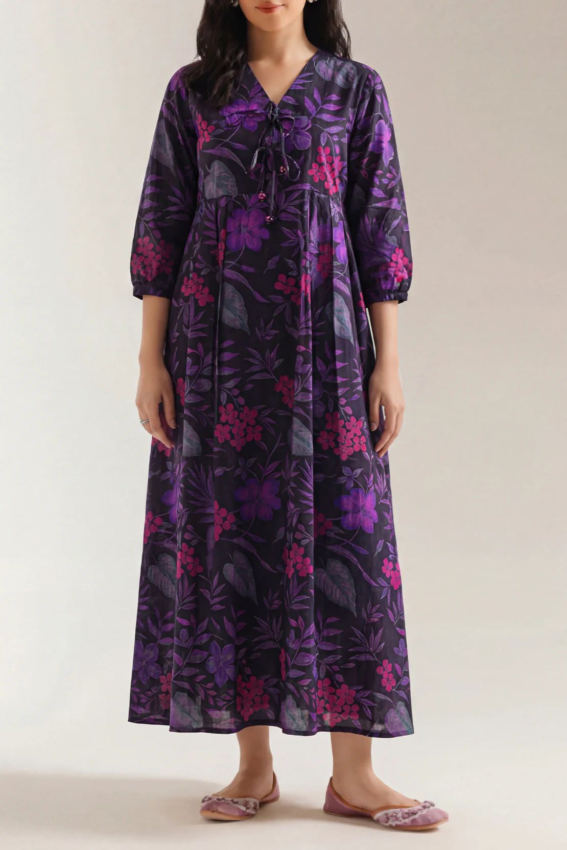 Printed Self Strip Lawn Stitched Shirt