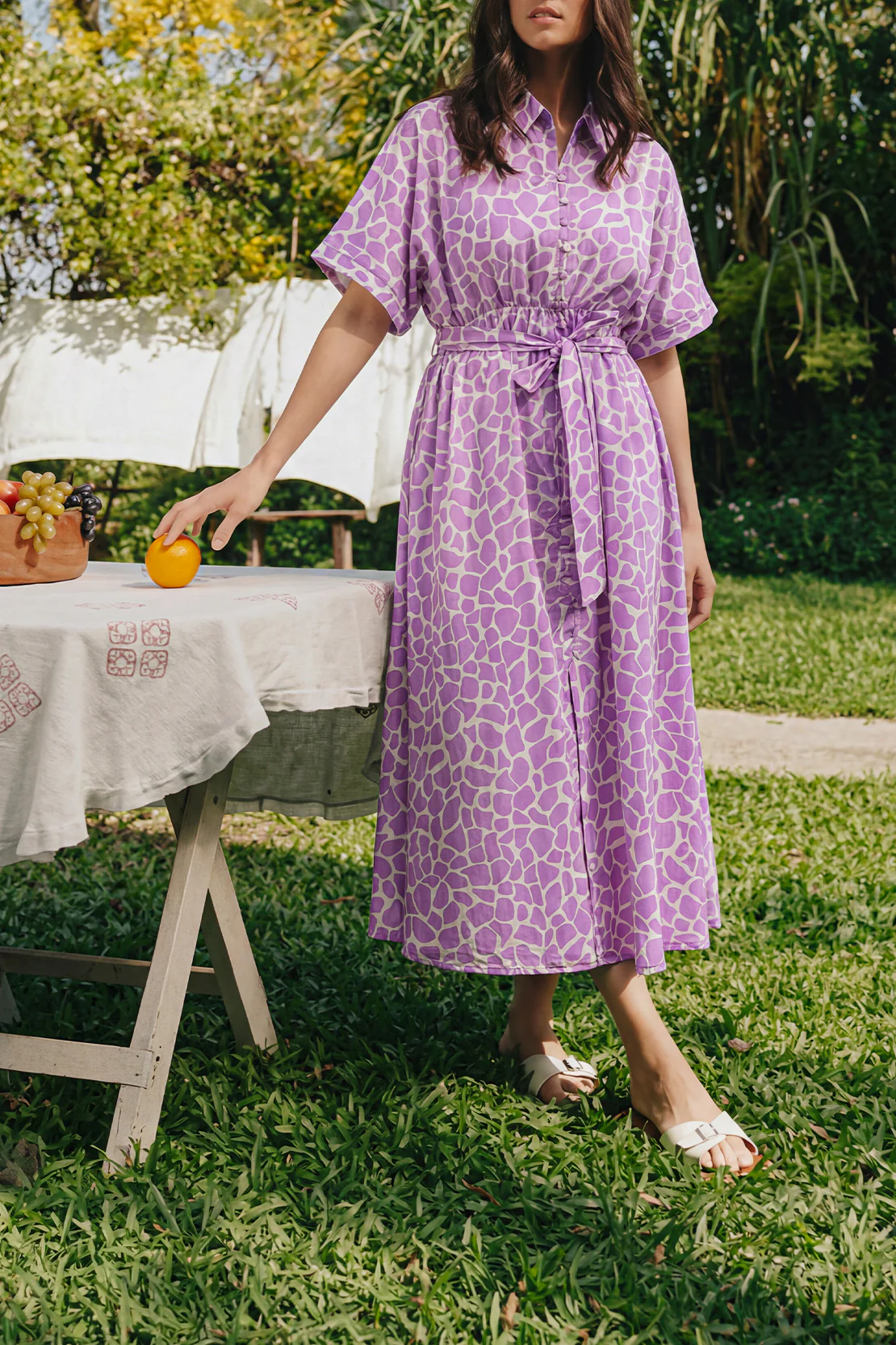 Printed Self Strip Lawn Stitched Shirt
