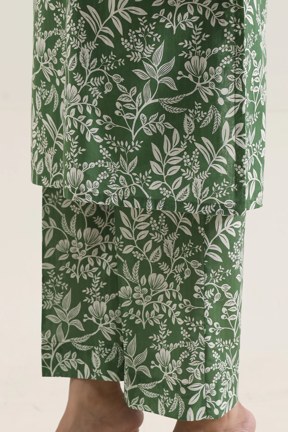Printed Self Strip Lawn Stitched Shirt - Image 5