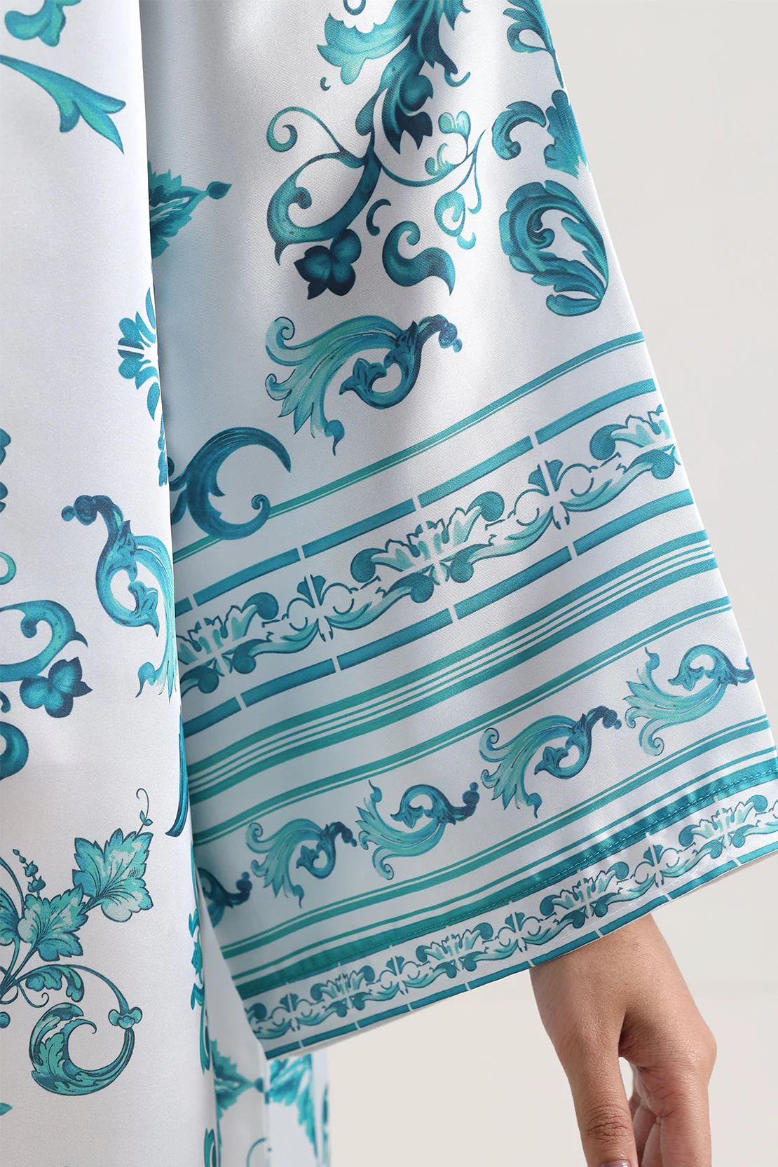 Printed Kaftaan Shamose Silk Stitched Dress - Image 6