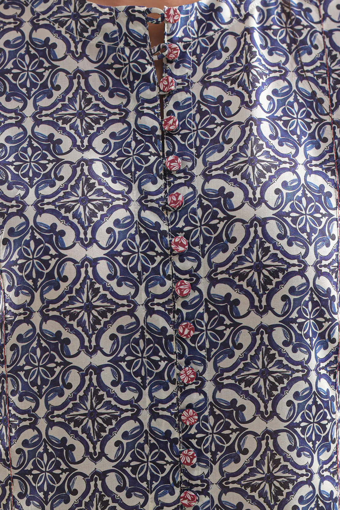 Printed Silk Touch Stitched 2 Piece (Shirt/Trouser) - Image 3