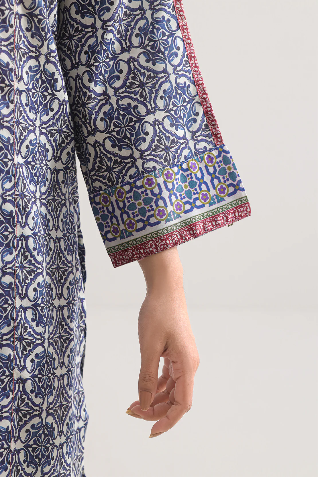 Printed Silk Touch Stitched 2 Piece (Shirt/Trouser) - Image 4