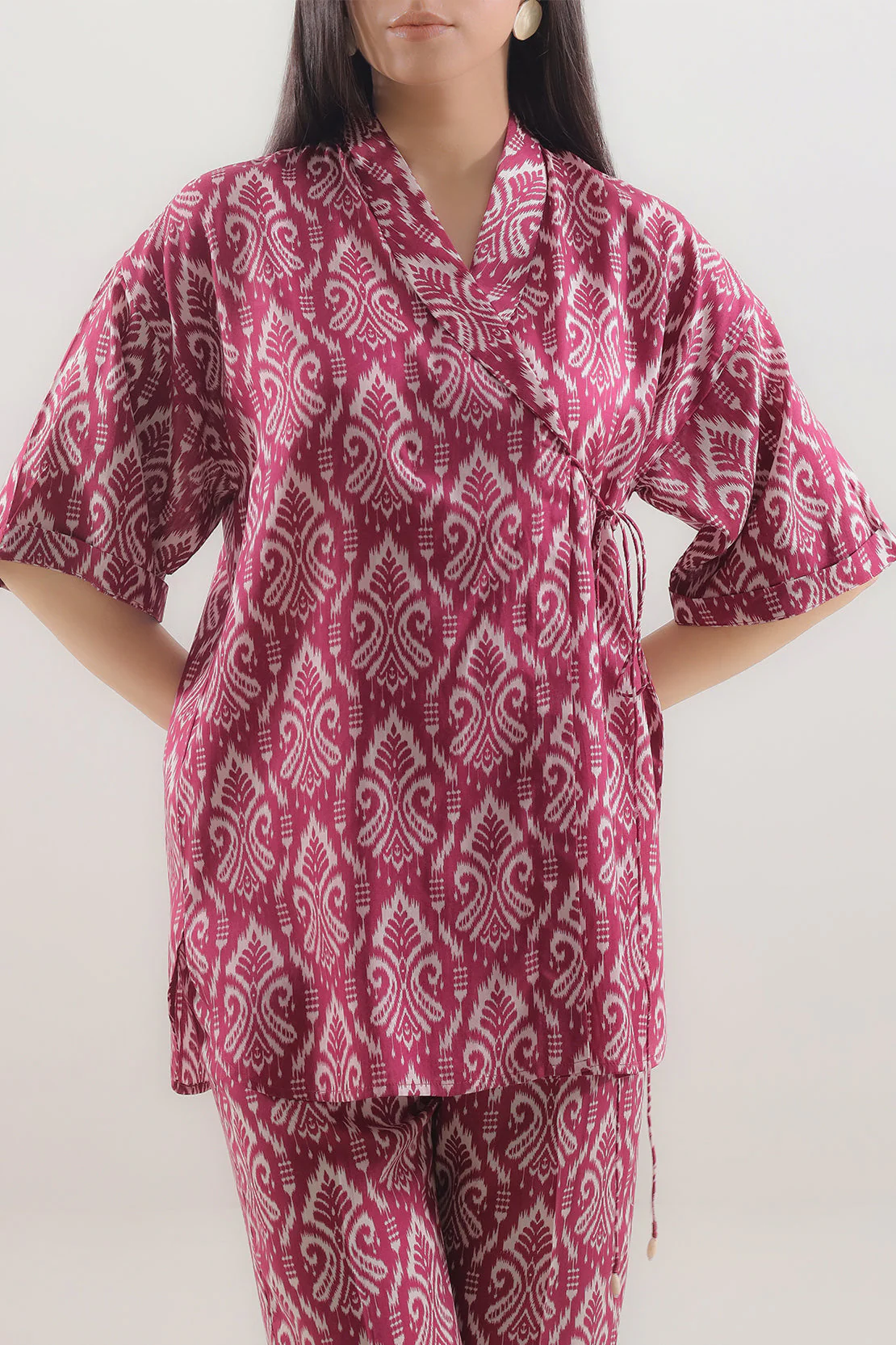 Printed Silk Touch Stitched 2 Piece (Shirt/Trouser) - Image 2