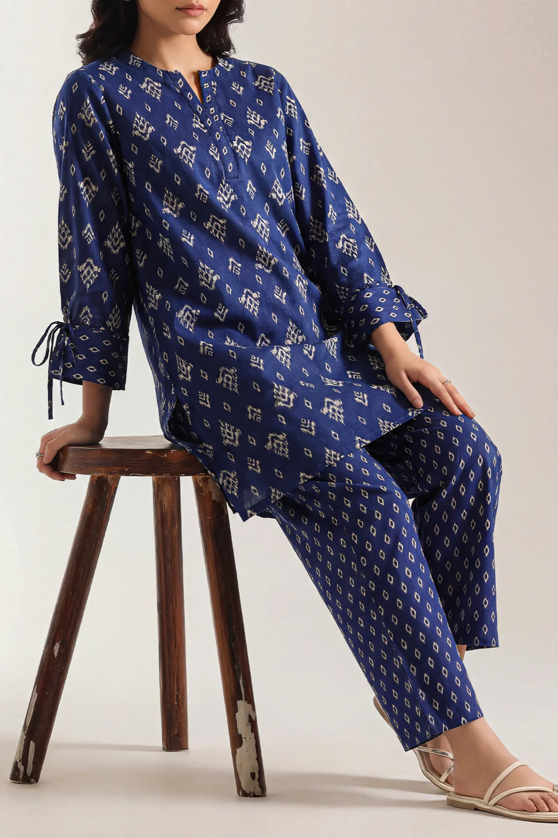 Printed Silk Touch Stitched 2 Piece (Shirt/Trouser)