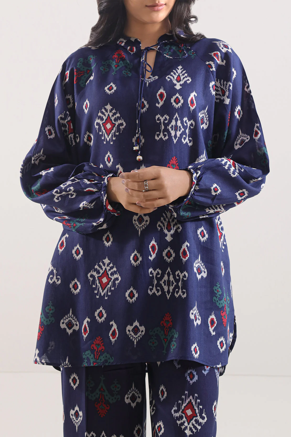 Printed Silk Touch Stitched 2 Piece (Shirt/Trouser) - Image 3