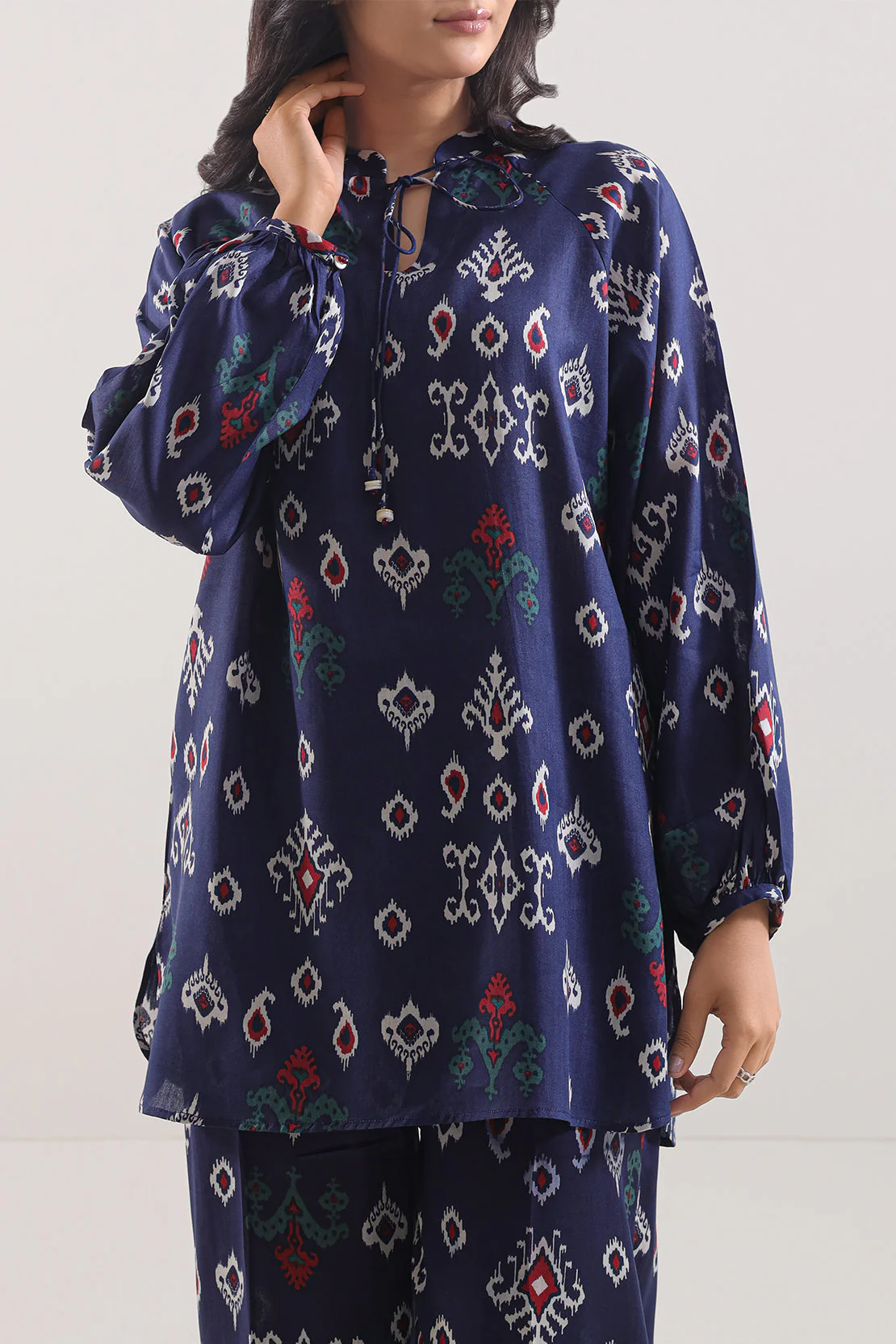 Printed Silk Touch Stitched 2 Piece (Shirt/Trouser) - Image 4