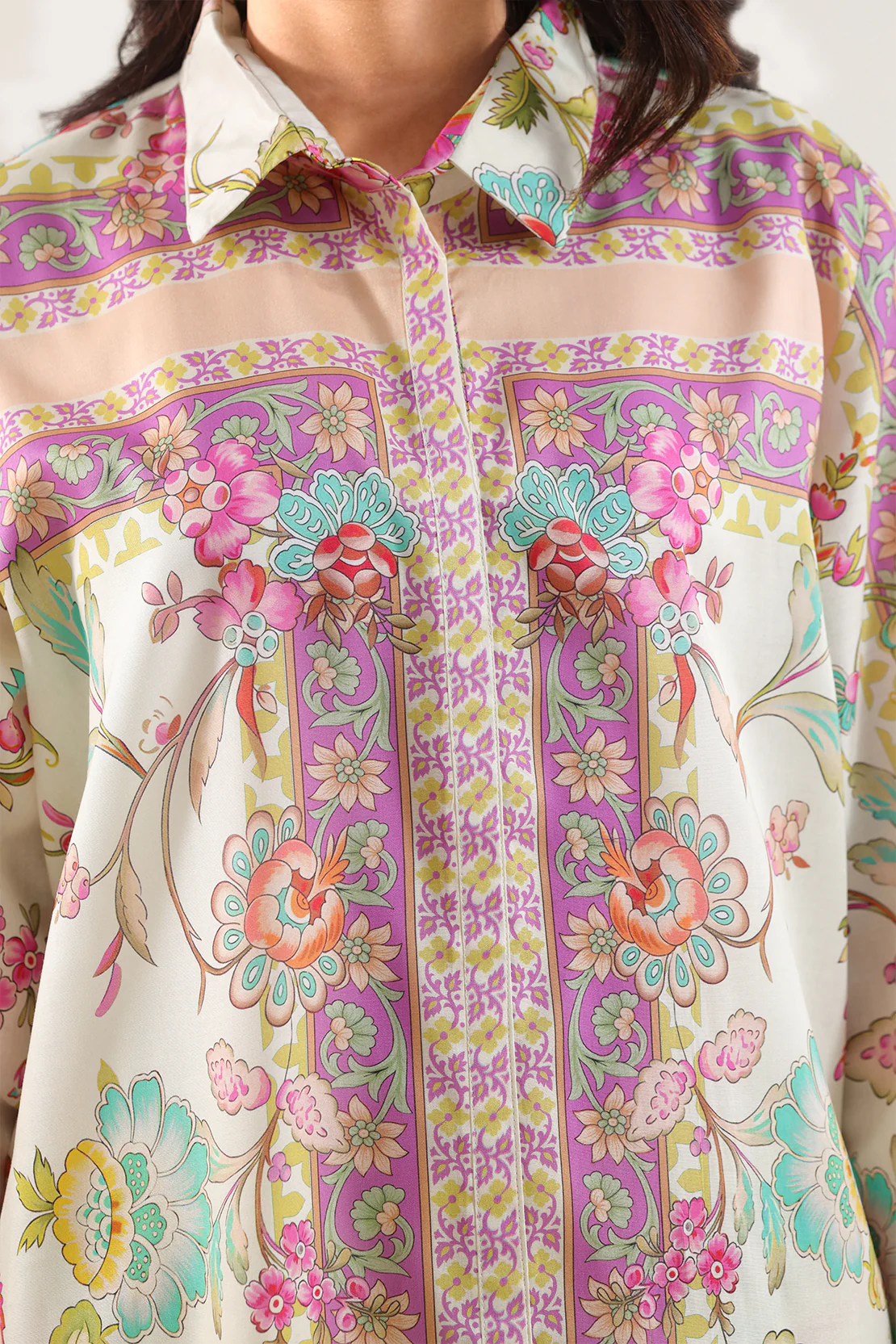 Printed Silk Touch Stitched 2 Piece (Shirt/Trouser) - Image 4
