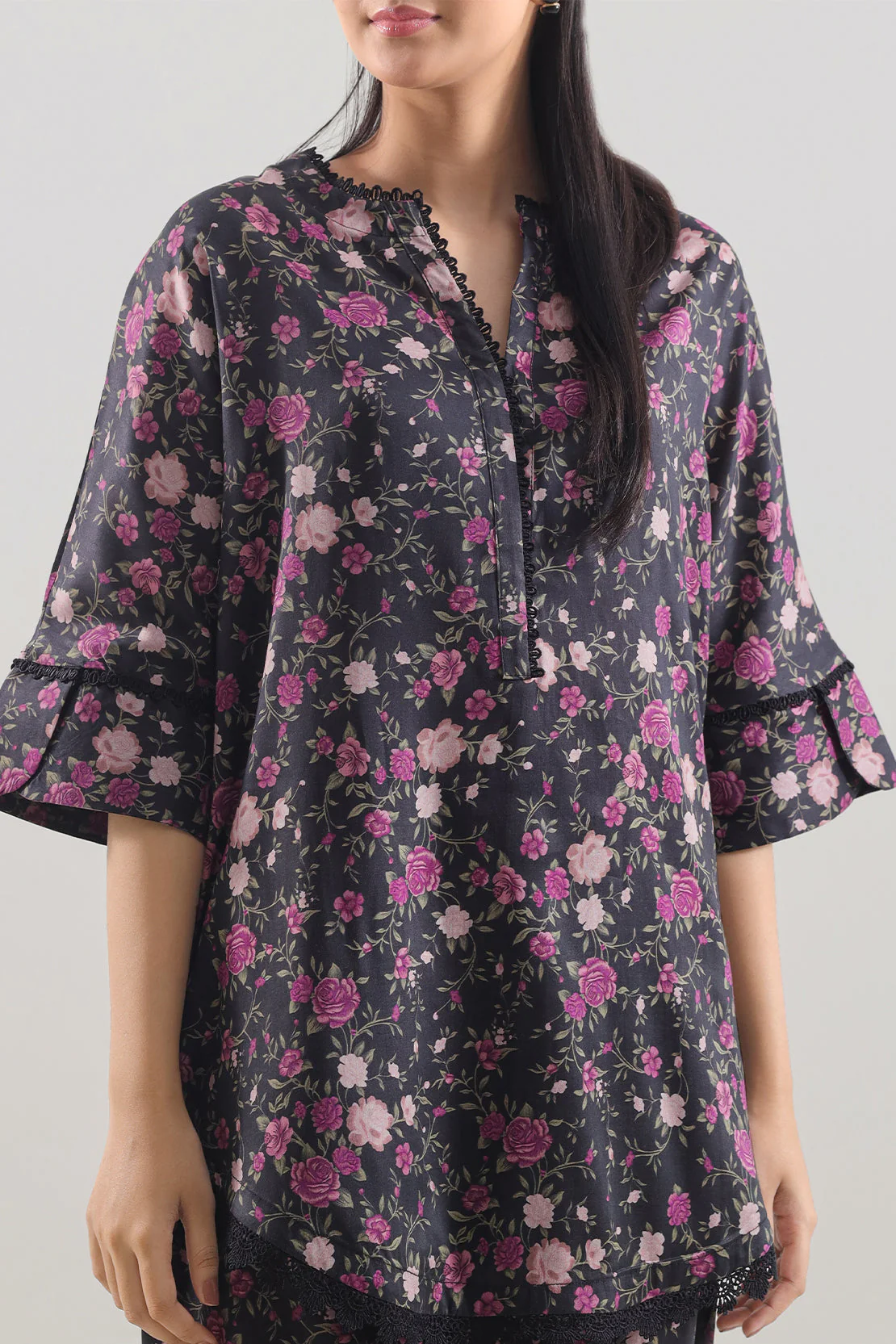 Printed Silk Touch Stitched 2 Piece (Shirt/Trouser) - Image 2