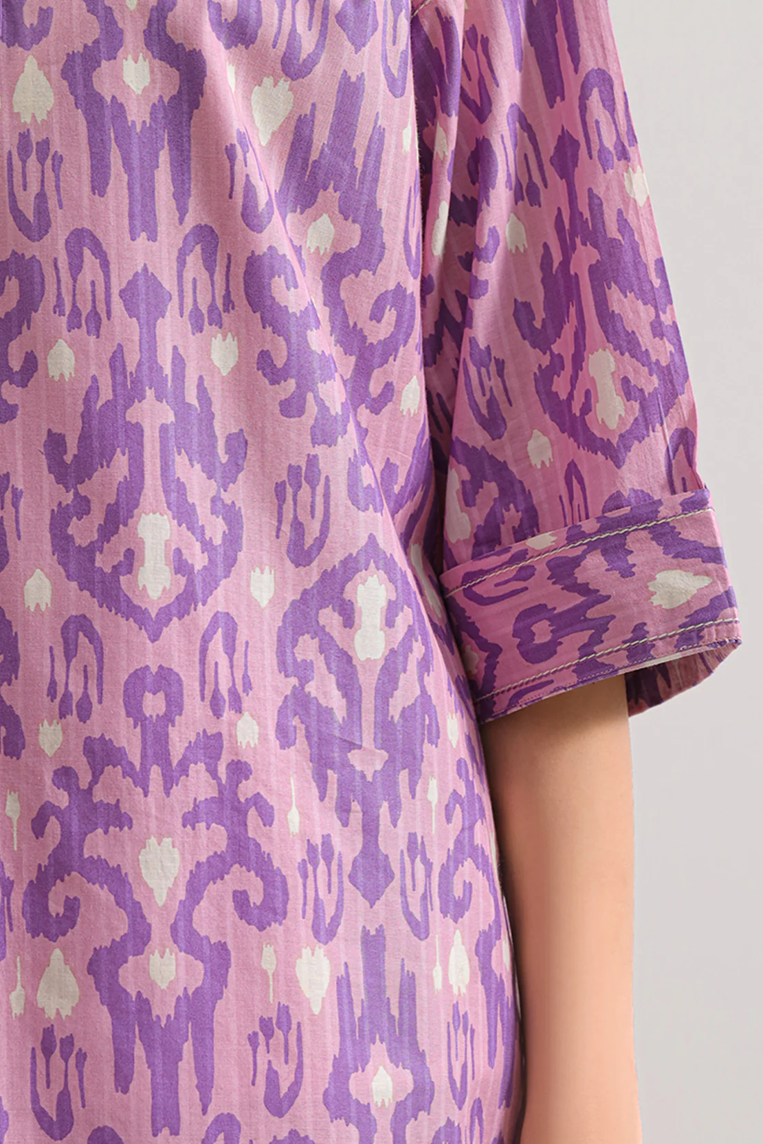 Printed Silk Touch Stitched 2 Piece (Shirt/Trouser) - Image 4